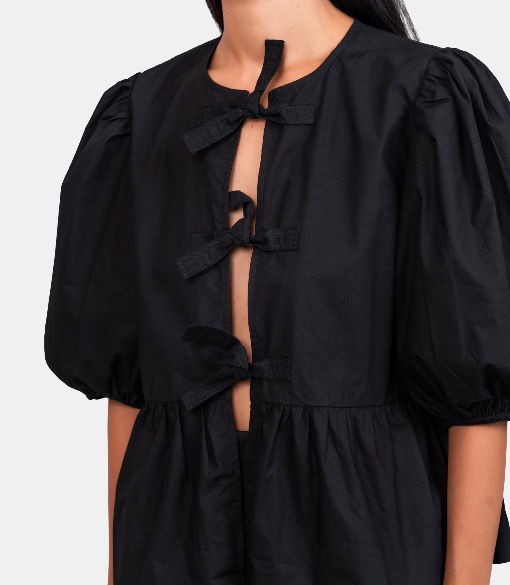 Blouse peplum - F7364 - 099 - 34 - Ganni