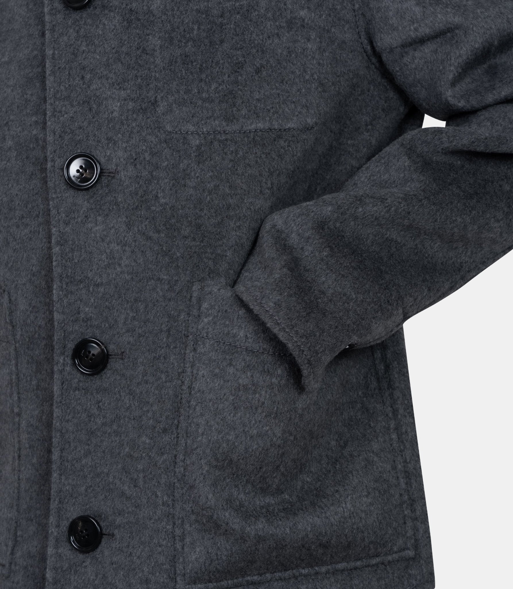 Blouson boule boutonné en laine - HJK844.WV0022.055 - S - Ami paris
