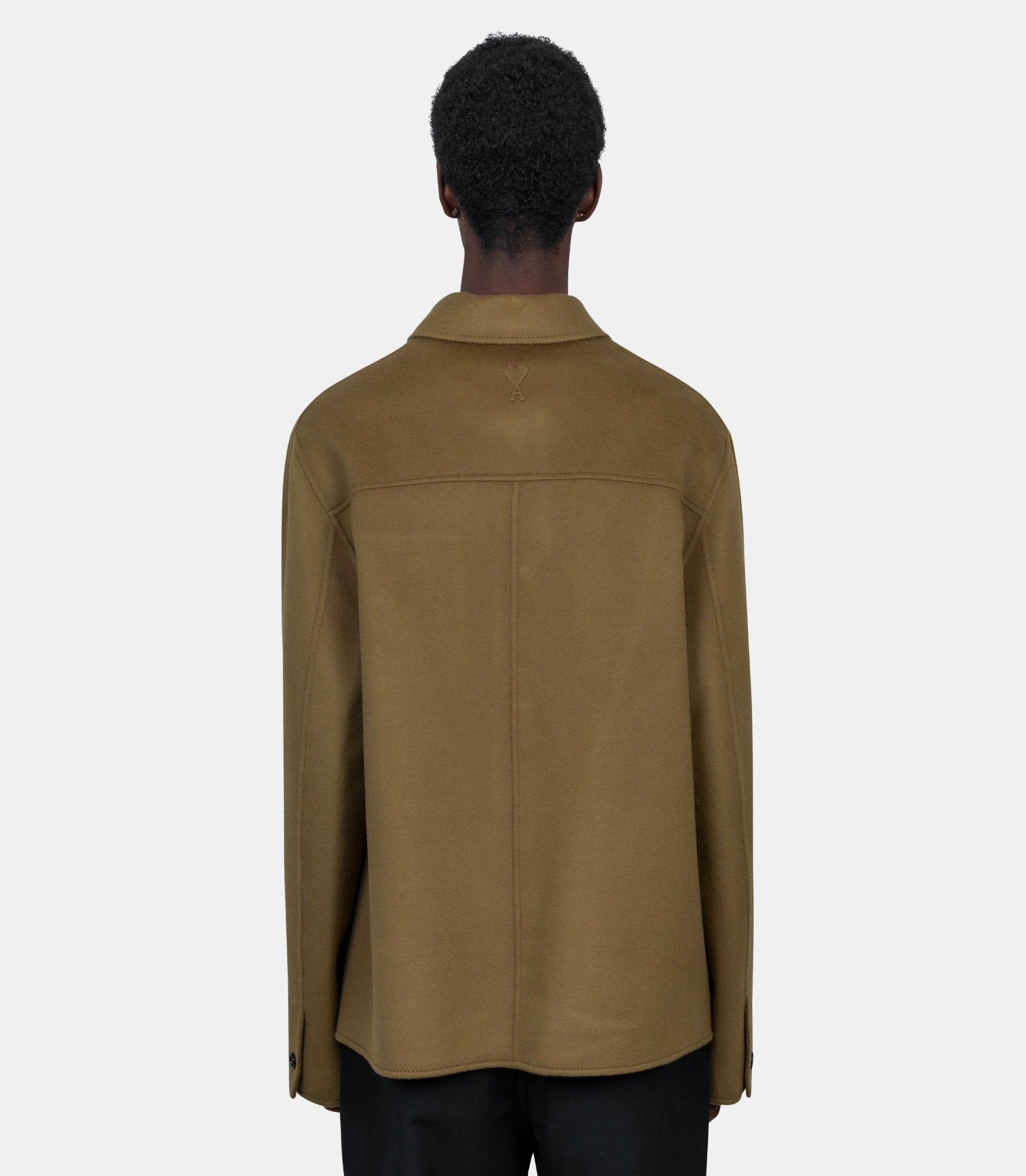 Blouson boule boutonné en laine - HJK844.WV0022.298 - S - Ami paris