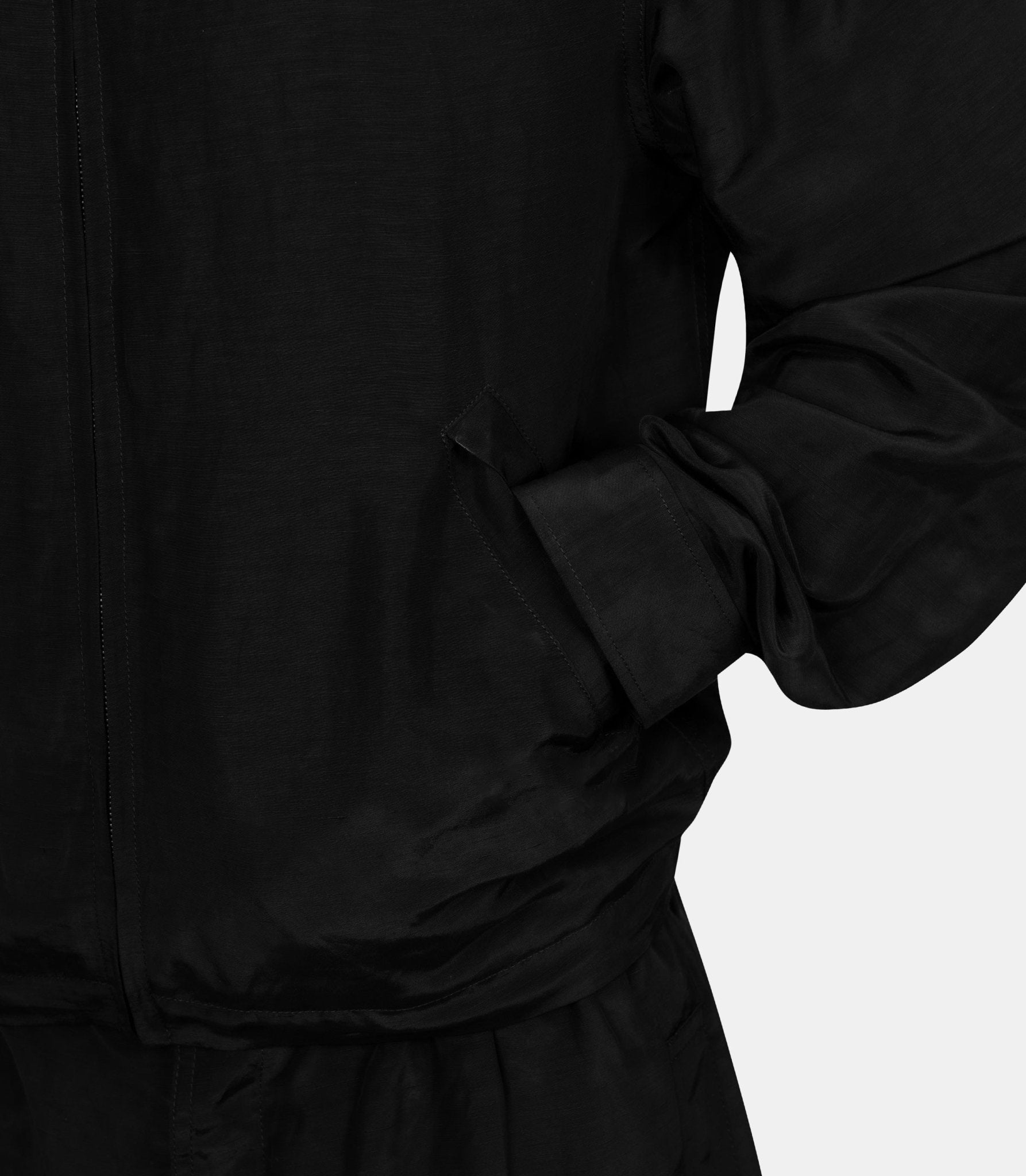 Blouson court en lin mélangé - OW1231-LF1022-BK999-46 - Lemaire