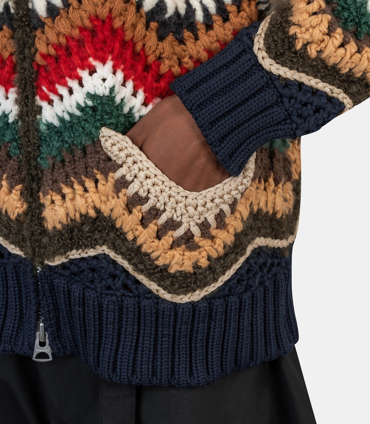 Blouson en crochet-26-04130M-2-Sacai