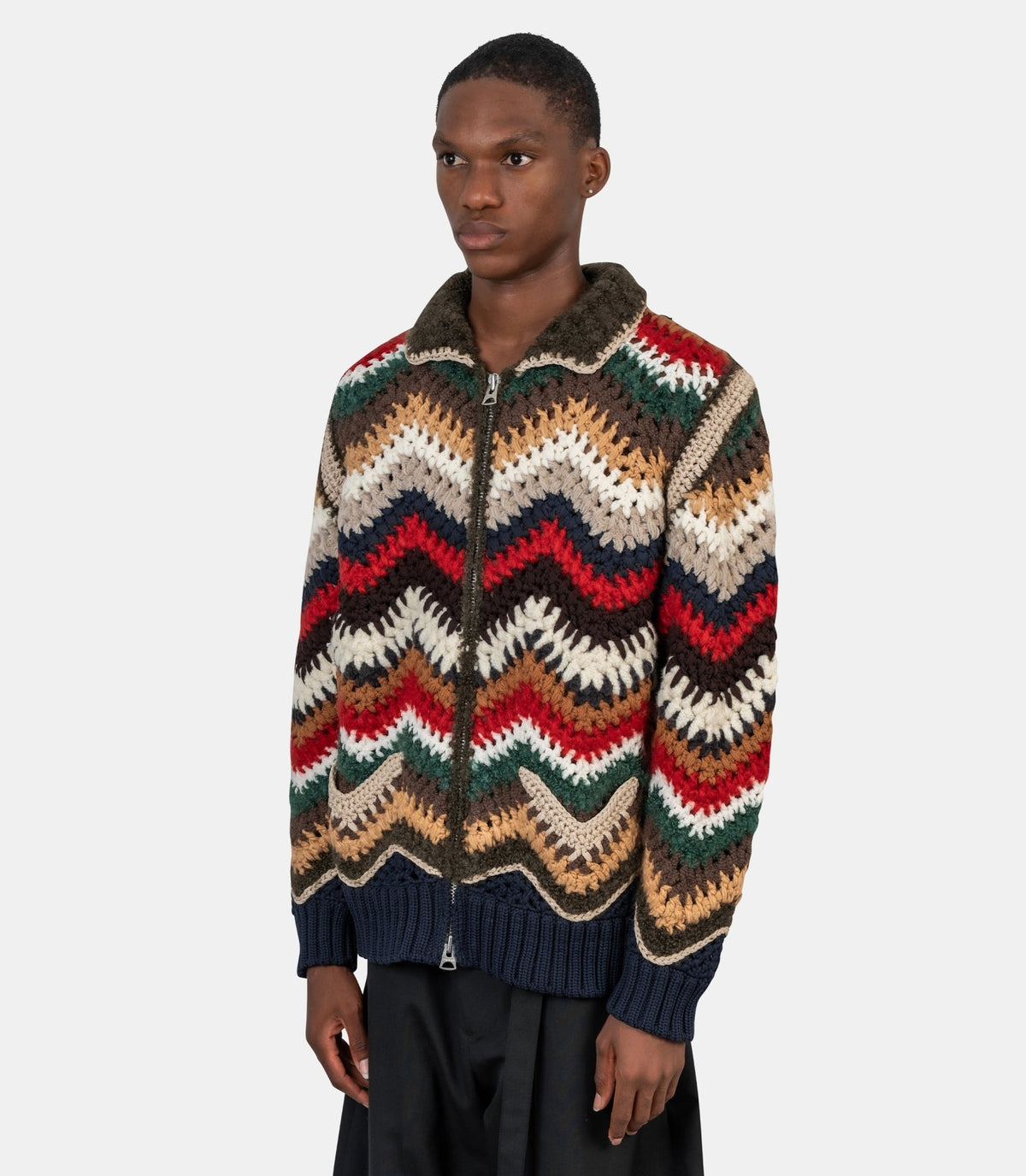 Blouson en crochet-26-04130M-2-Sacai