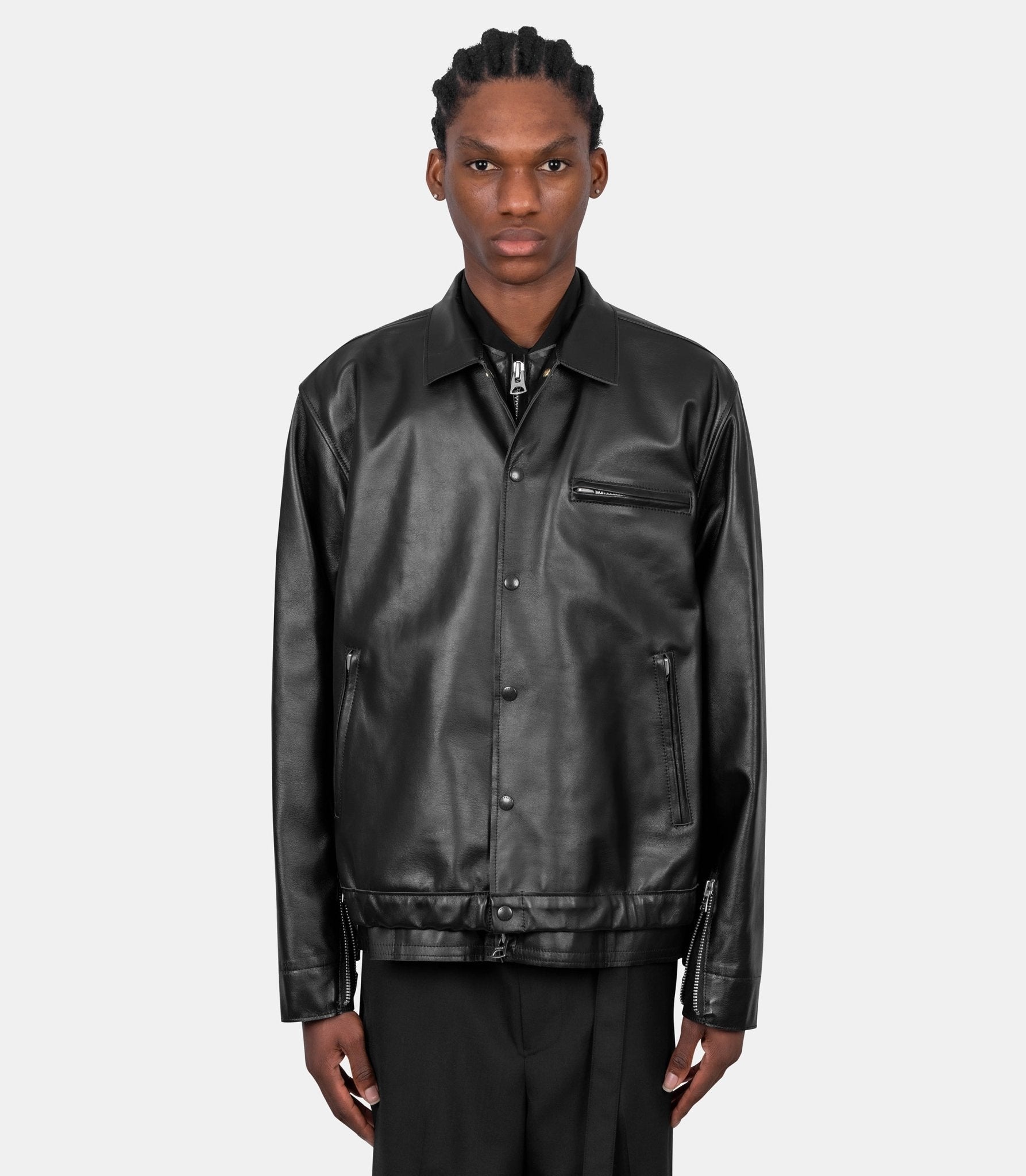 Blouson en cuir - 26-03906M-001-3 - Sacai