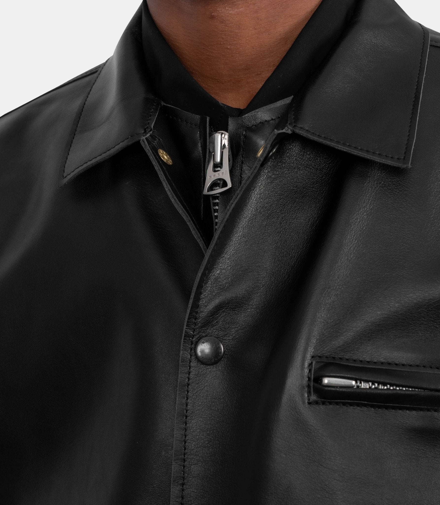 Blouson en cuir - 26-03906M-001-3 - Sacai