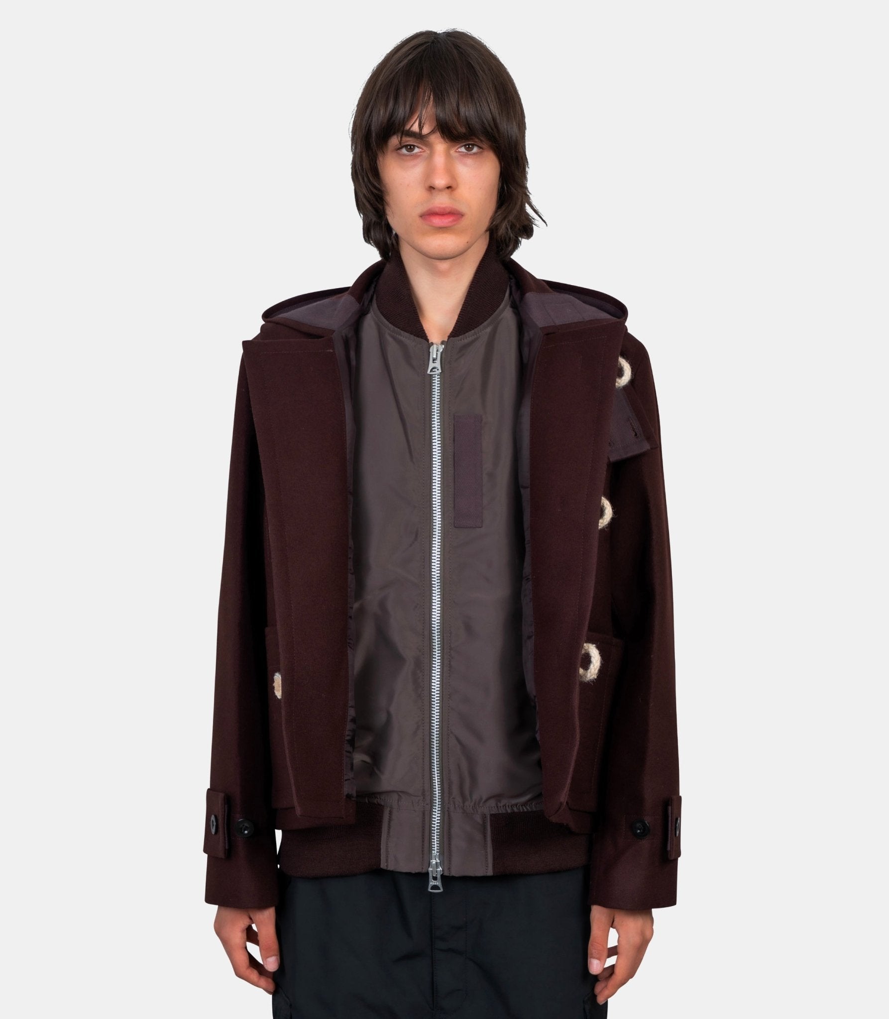 Blouson en laine melton - 25 - 03846M - 601 - 2 - Sacai