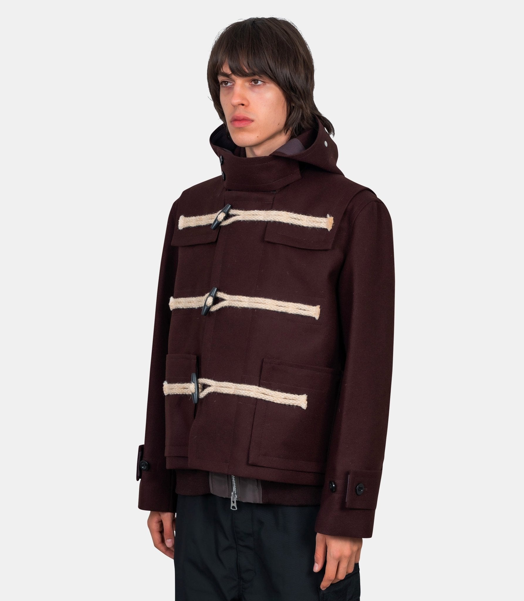 Blouson en laine melton - 25 - 03846M - 601 - 2 - Sacai