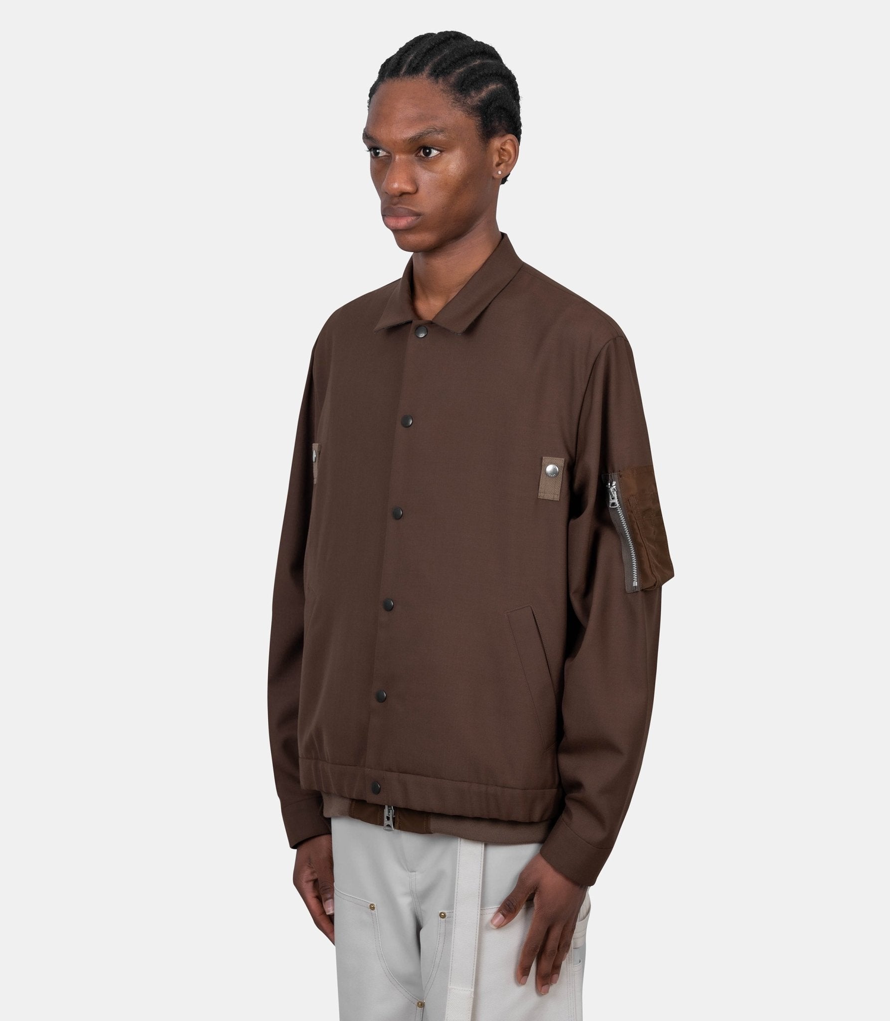 Suiting x nylon twill jacket - Sacai - Family 3.0