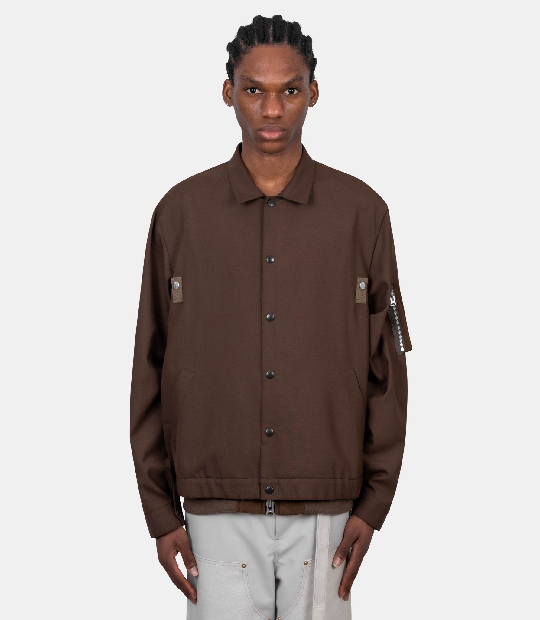 Cotton chino x nylon twill jacket - Sacai - Family 3.0