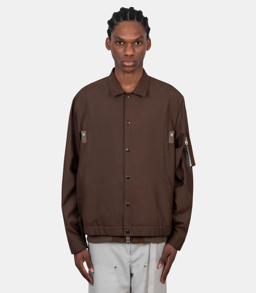 Suiting x nylon twill jacket - Sacai - Family 3.0