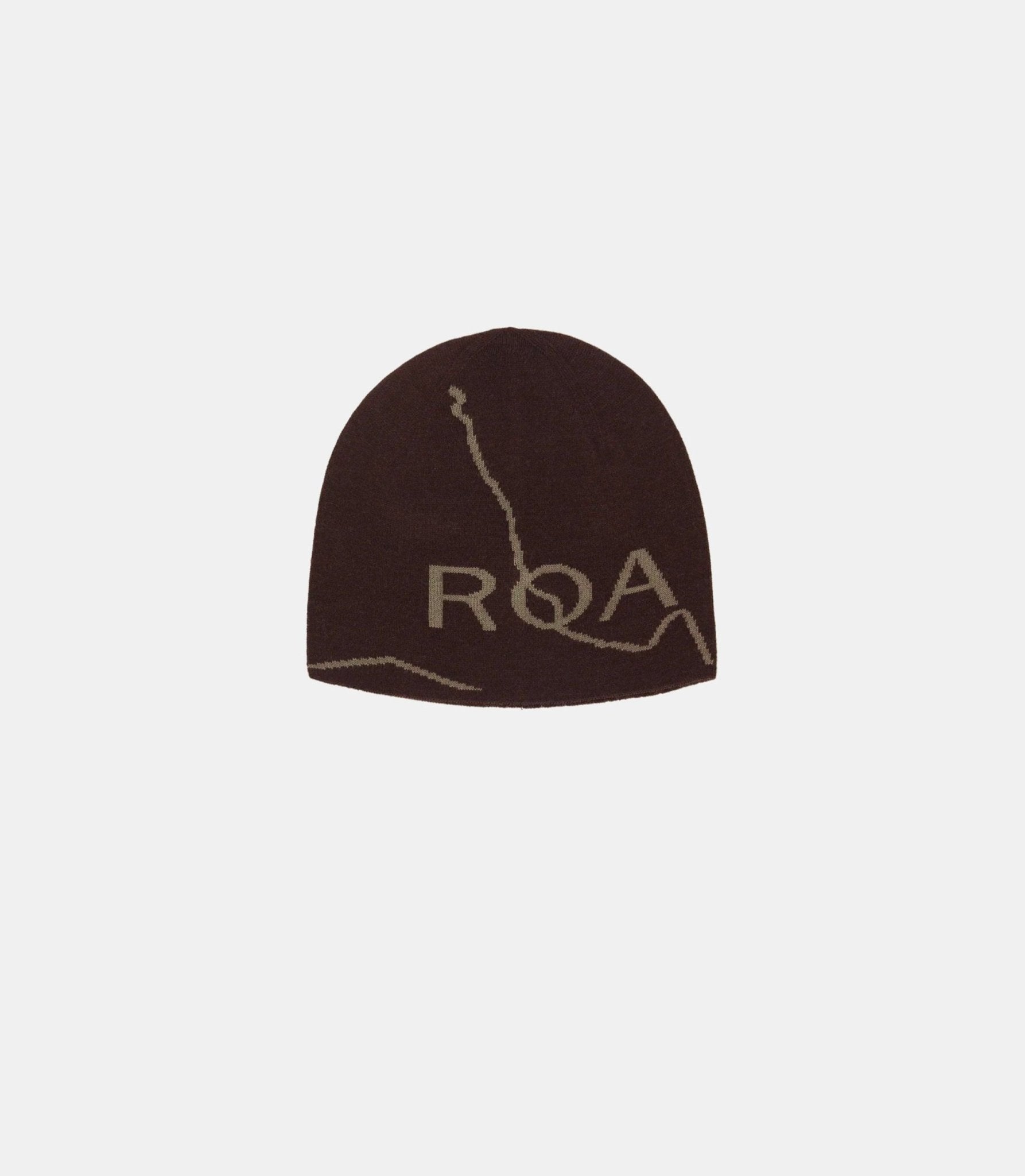 Bonnet en laine avec logo - RBUW288YA12-BRW0001-OS - Roa