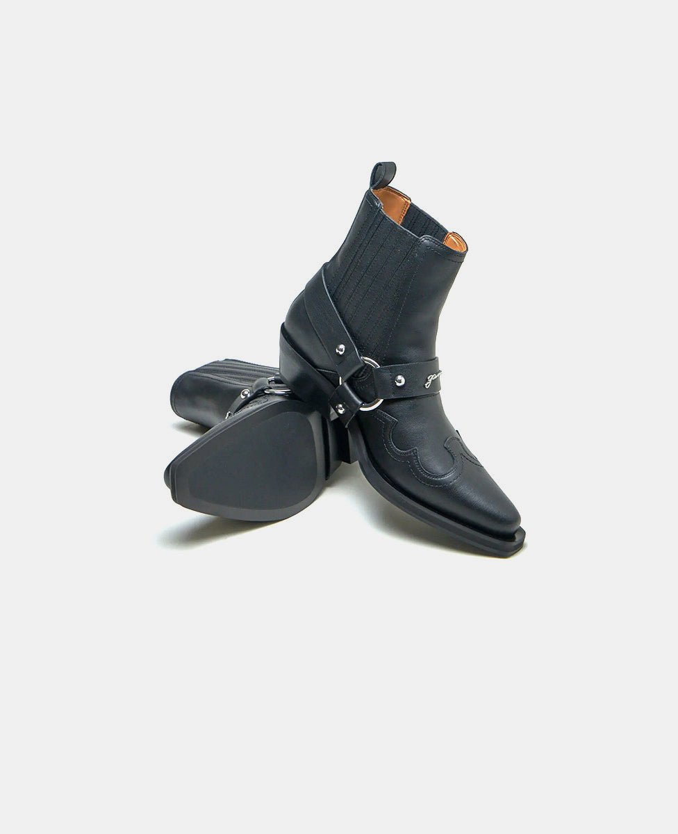 Bottes chelsea western - s2744 - 099 - 36 - Ganni