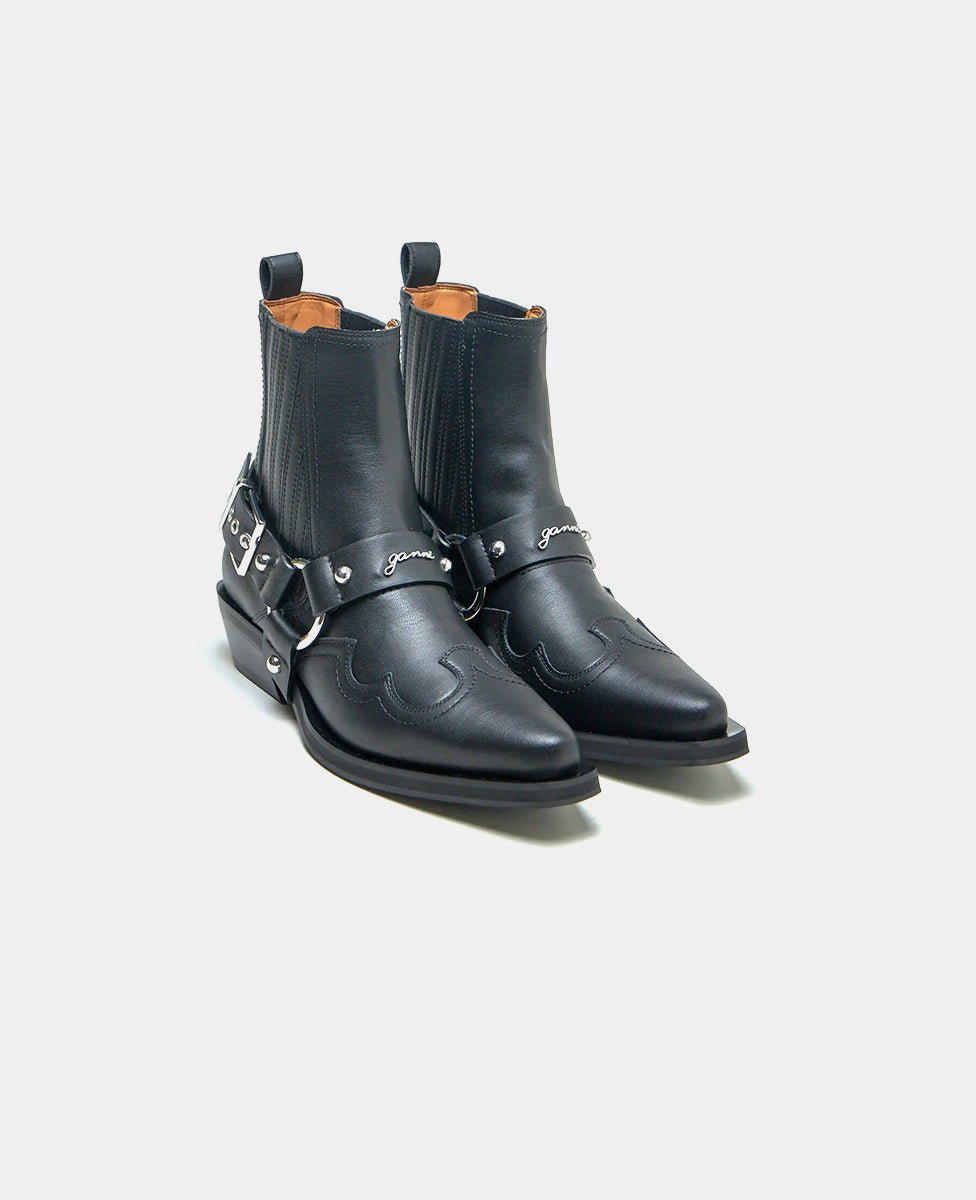 Bottes chelsea western - s2744 - 099 - 36 - Ganni