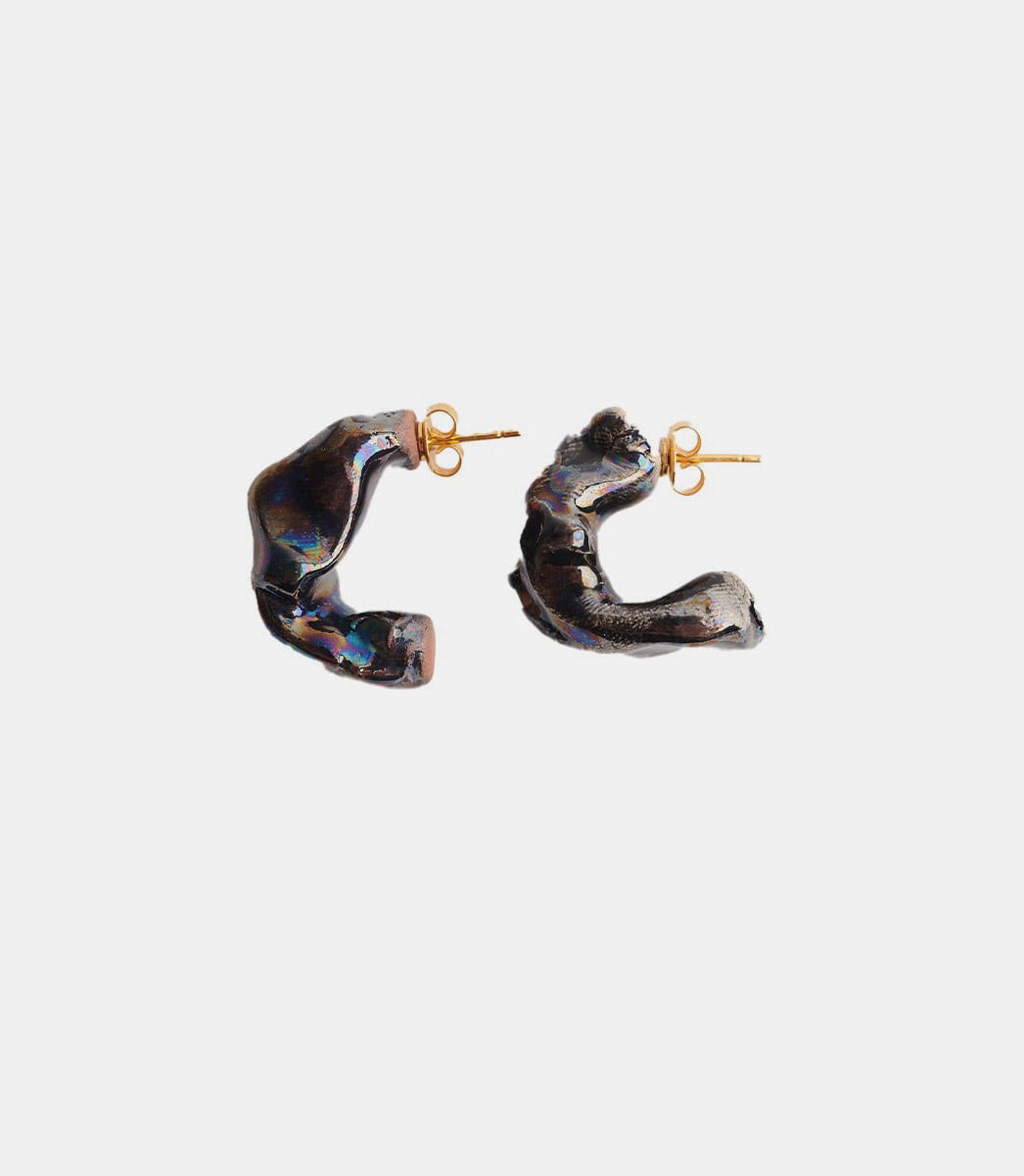 Boucle d'oreille pierrePIEDRA - EARRINGS - BLACK - SS24 - OSLevens