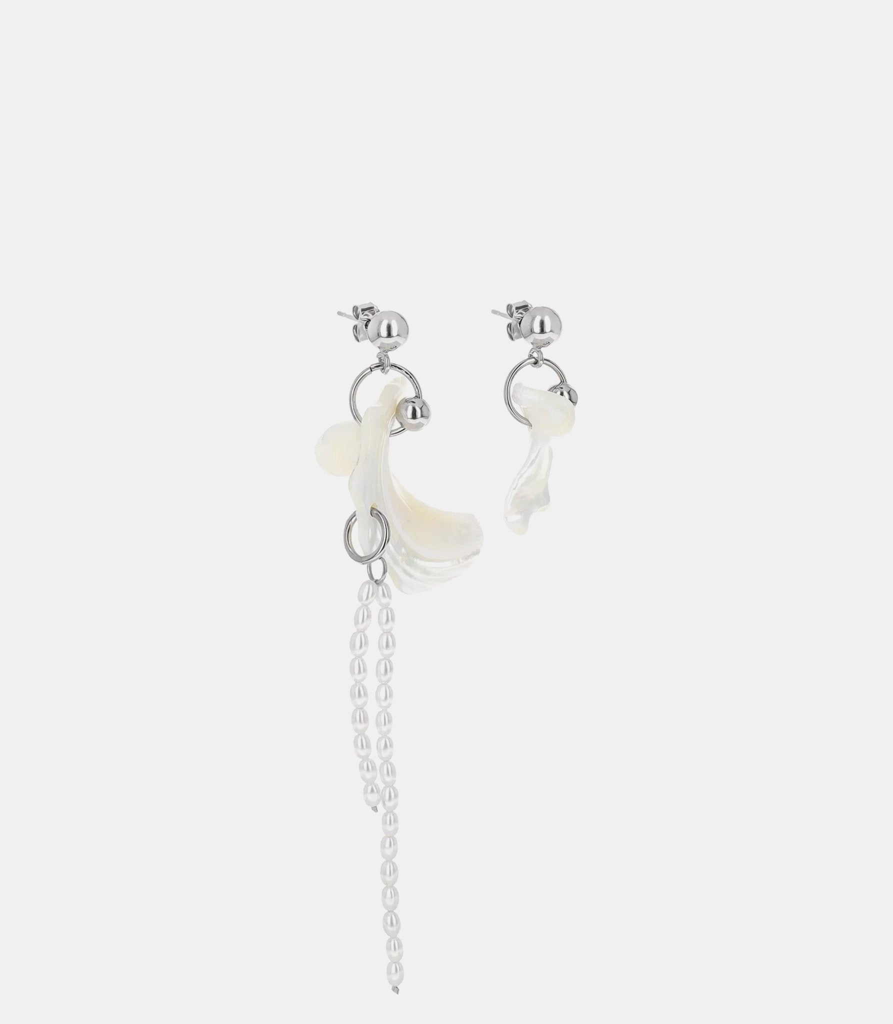 Boucles d’oreilles alba - ALBAEARRINGS-PALLADIUM-OS - Justine clenquet