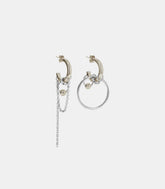 Boucles d’oreilles clark - CLARKEARRINGS-GOLDPALLADIUM-OS - Justine clenquet