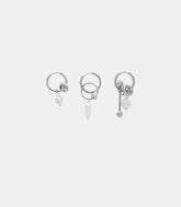 Boucles d’oreilles palmer - PALMEREARRINGSSET-PALLADIUM-OS - Justine clenquet