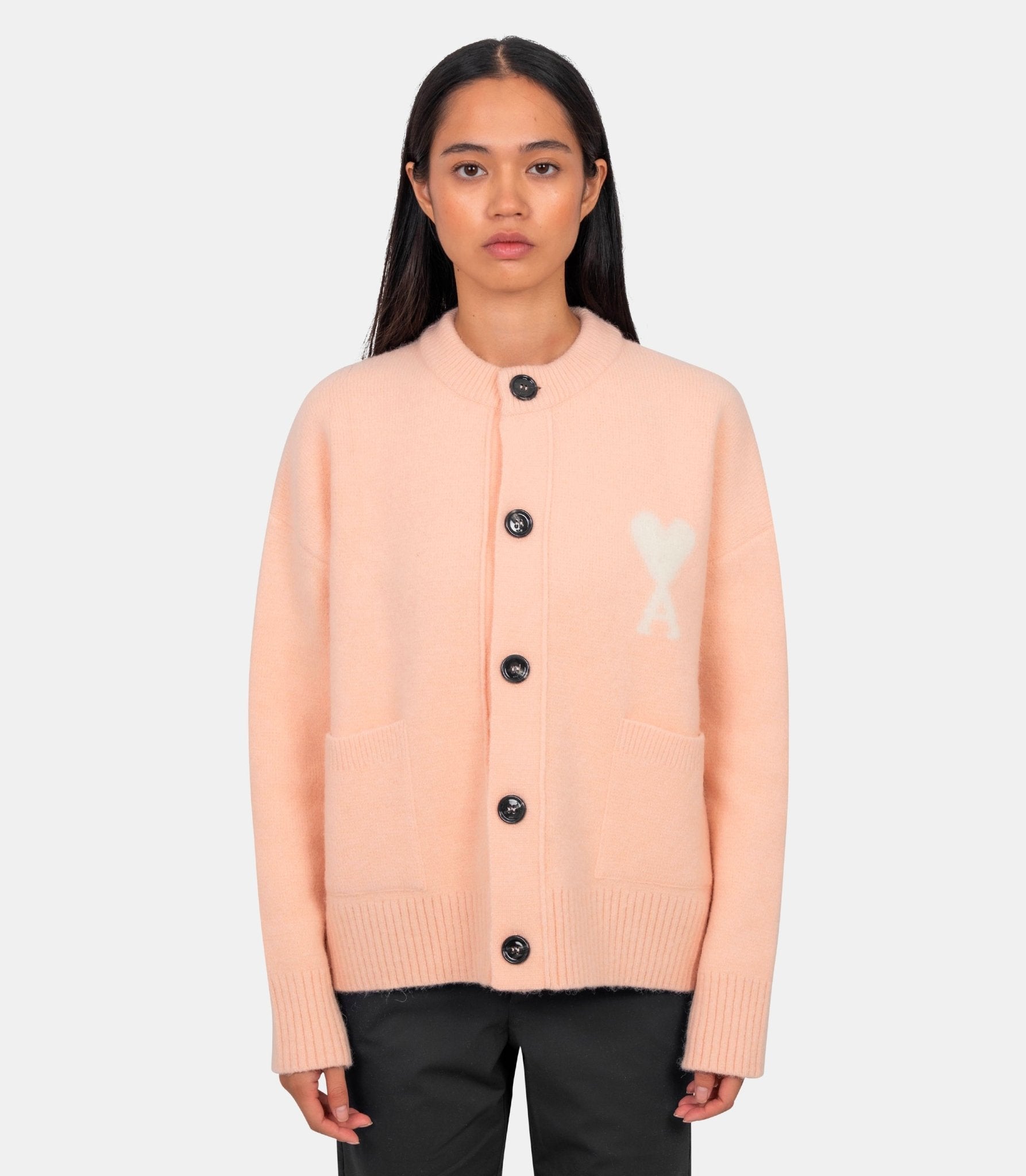 Cardigan ami de cœur en alpaga - UKC366.KN0135.6807-XS - Ami paris