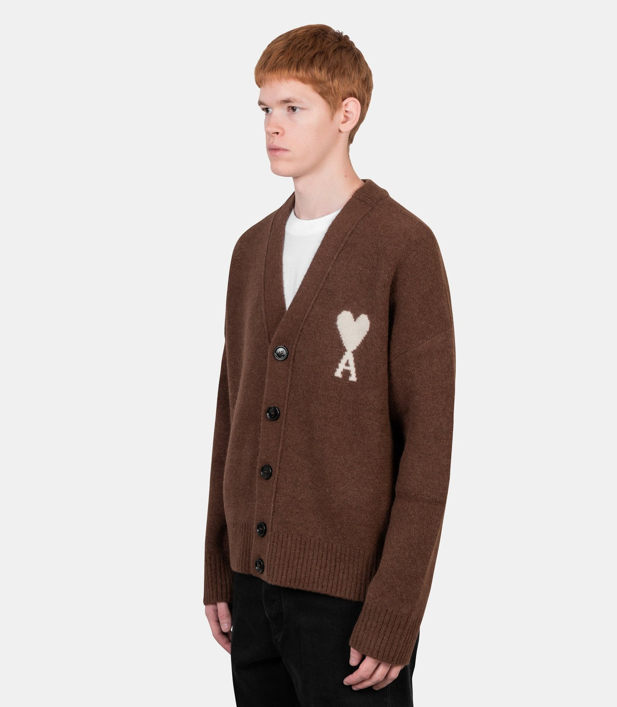 Cardigan col v ami de cœur-UKC365.KN0135.A362-M-Ami paris