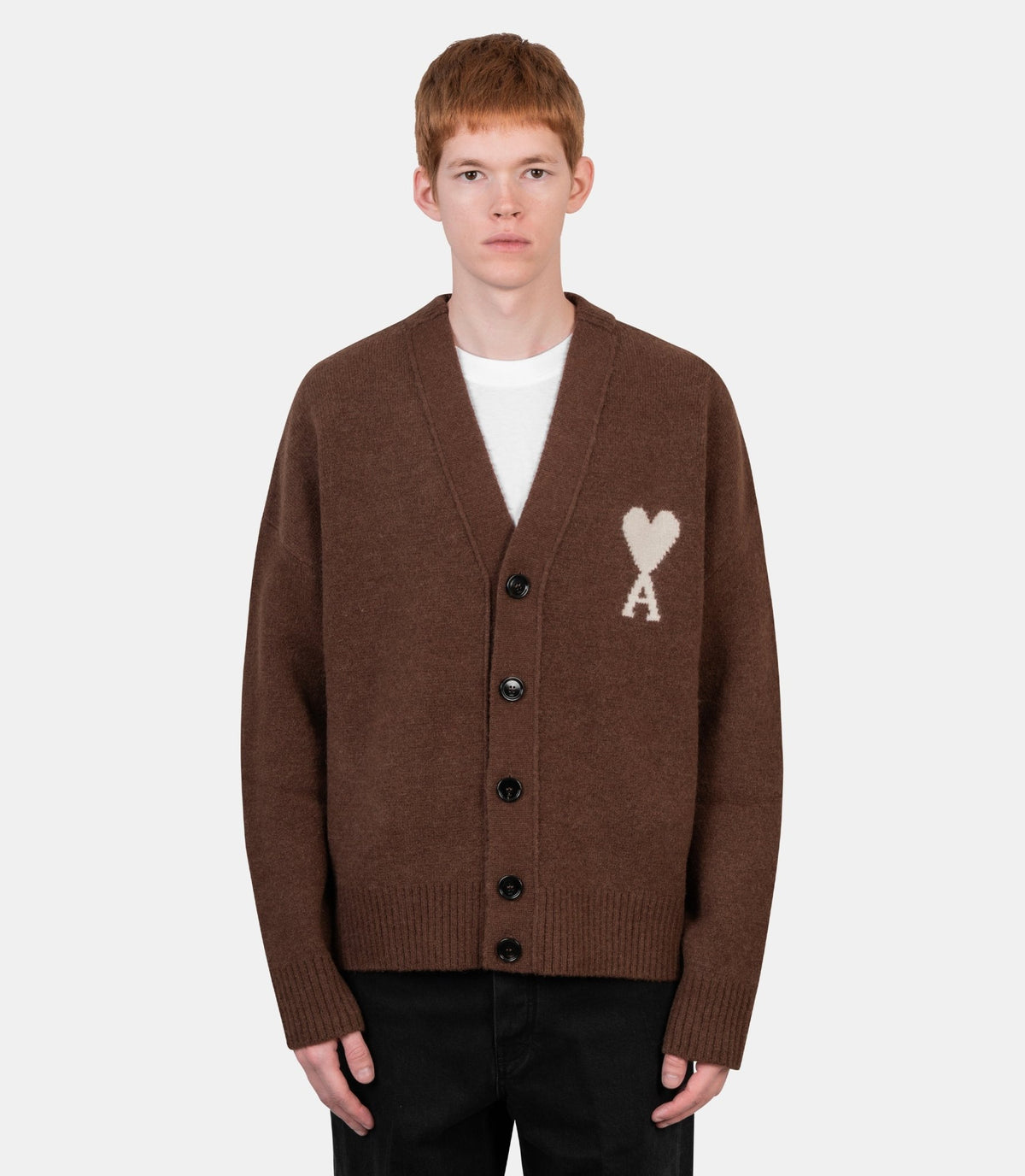 Cardigan col v ami de cœur-UKC365.KN0135.A362-M-Ami paris