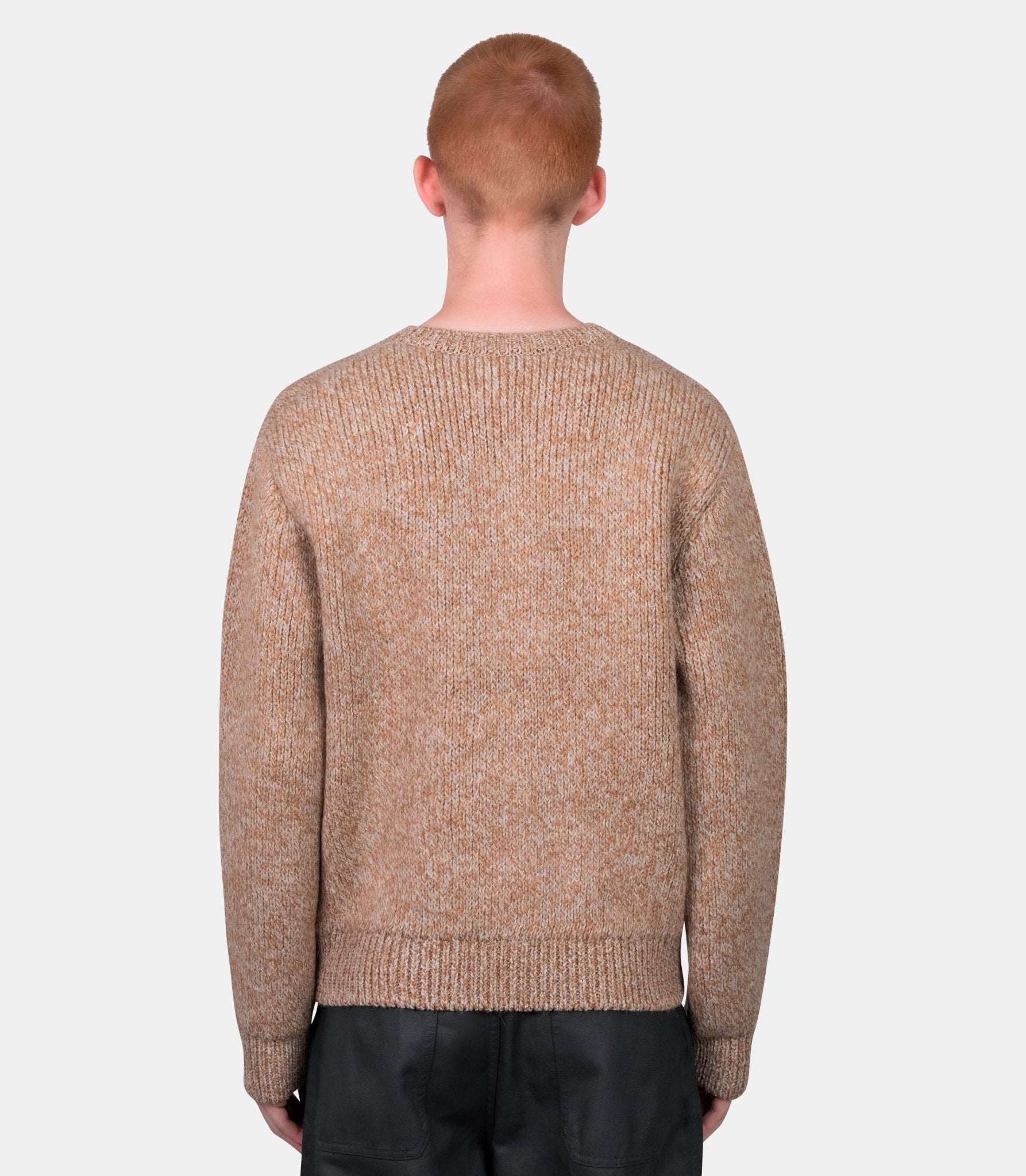 Cardigan en laine double - face - A25AC01TA-Beige-4 - Auralee