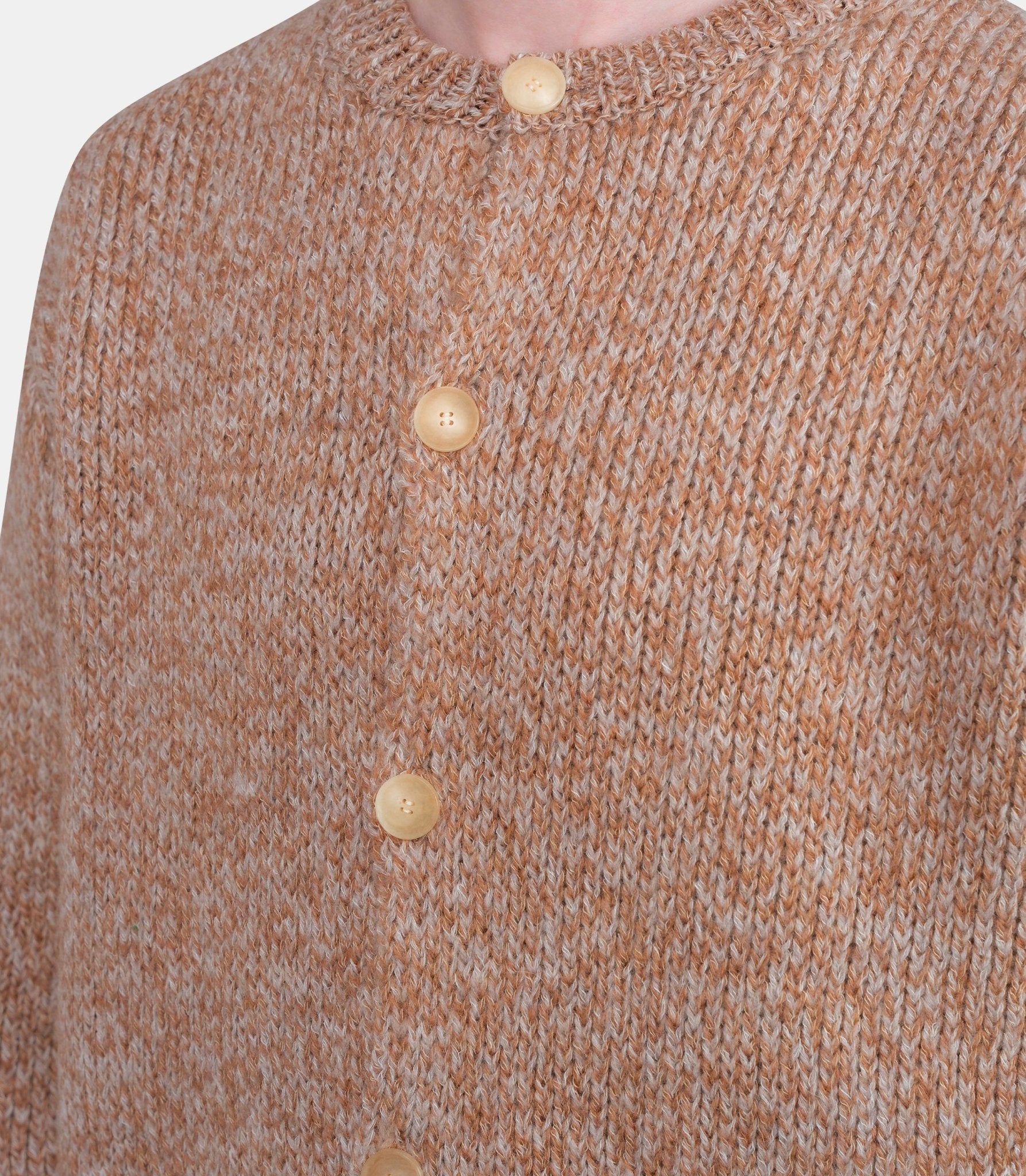 Cardigan en laine double - face - A25AC01TA-Beige-4 - Auralee