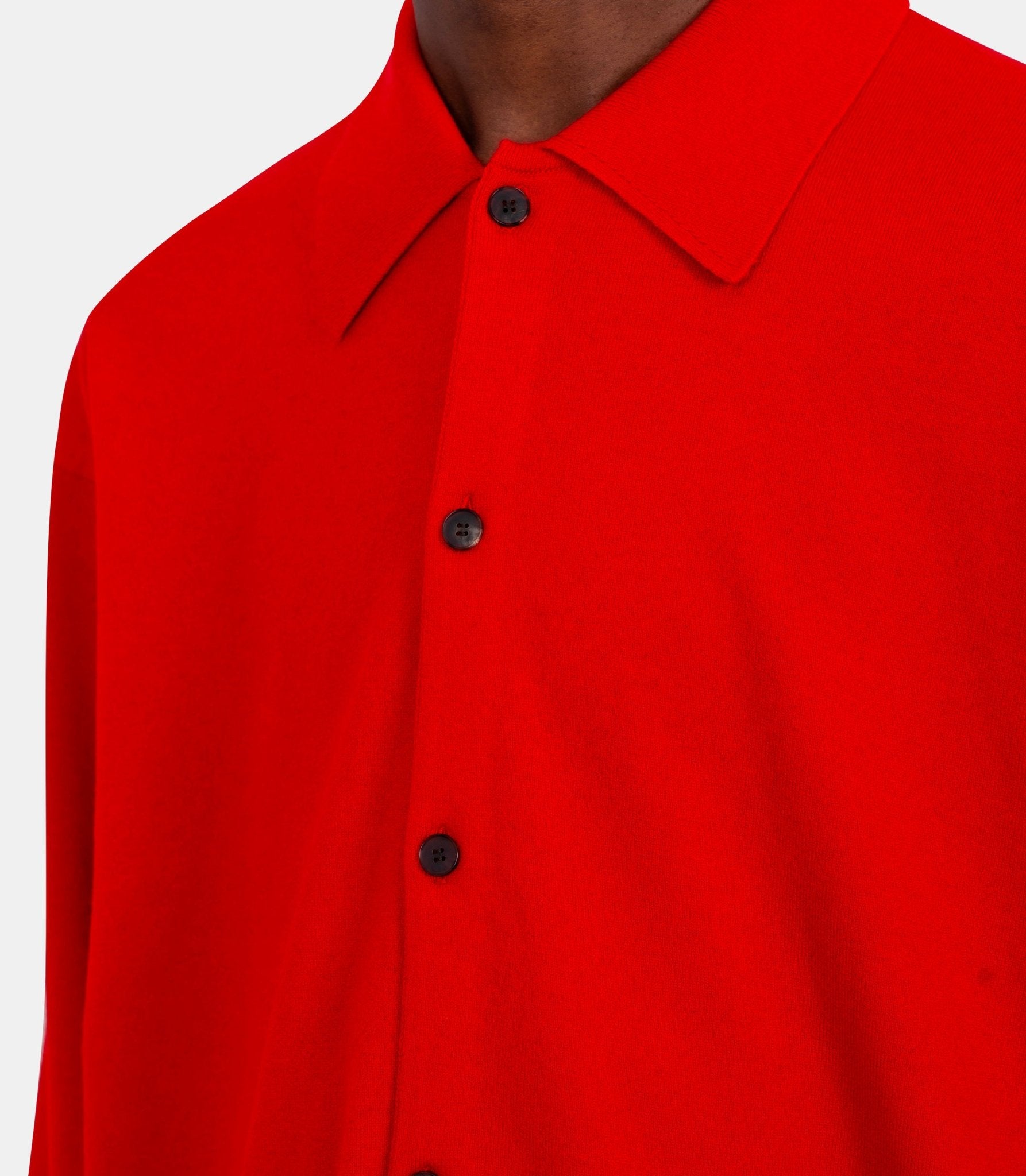 Cardigan en maille - A25AC01CK - red - 4 - Auralee