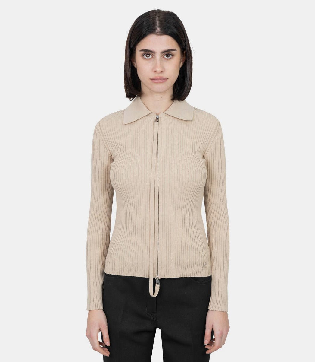 Cardigan maille côtelée double zip125MGI026FI0001 - 1118 - XSCourrèges