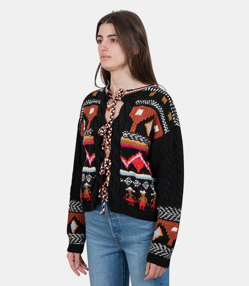 Cardigan narnia en tricotNARNIA - BLACKMULTI - FW23 - XSTach