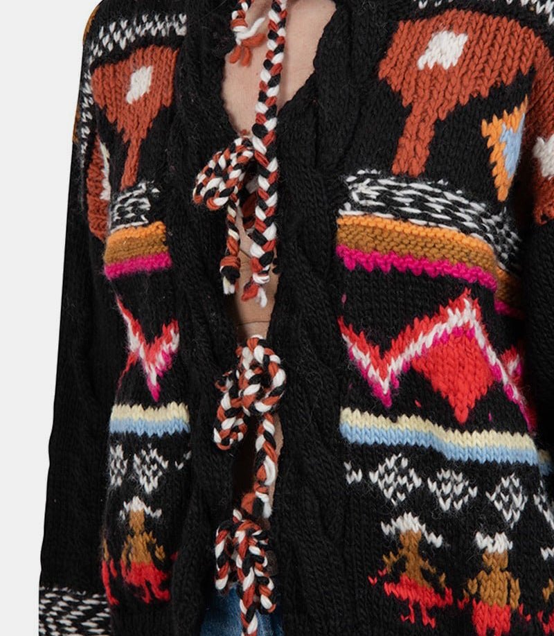 Cardigan narnia en tricotNARNIA - BLACKMULTI - FW23 - XSTach