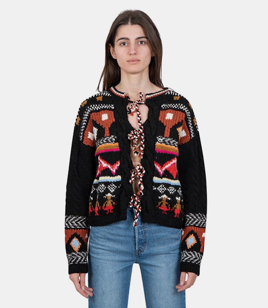 Cardigan narnia en tricotNARNIA - BLACKMULTI - FW23 - XSTach