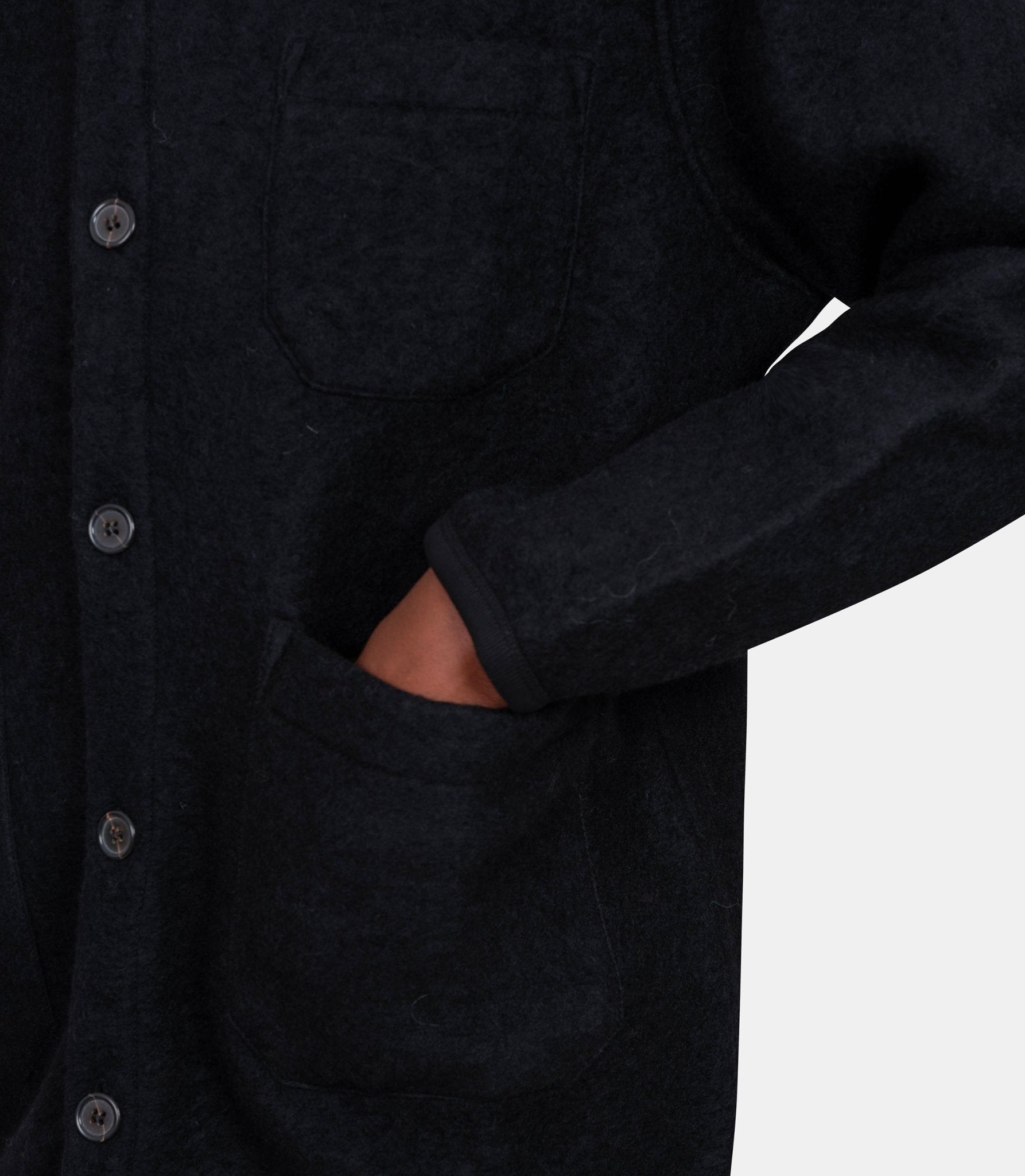 Cardigan polaire - 00016 - black - S - Universal works.