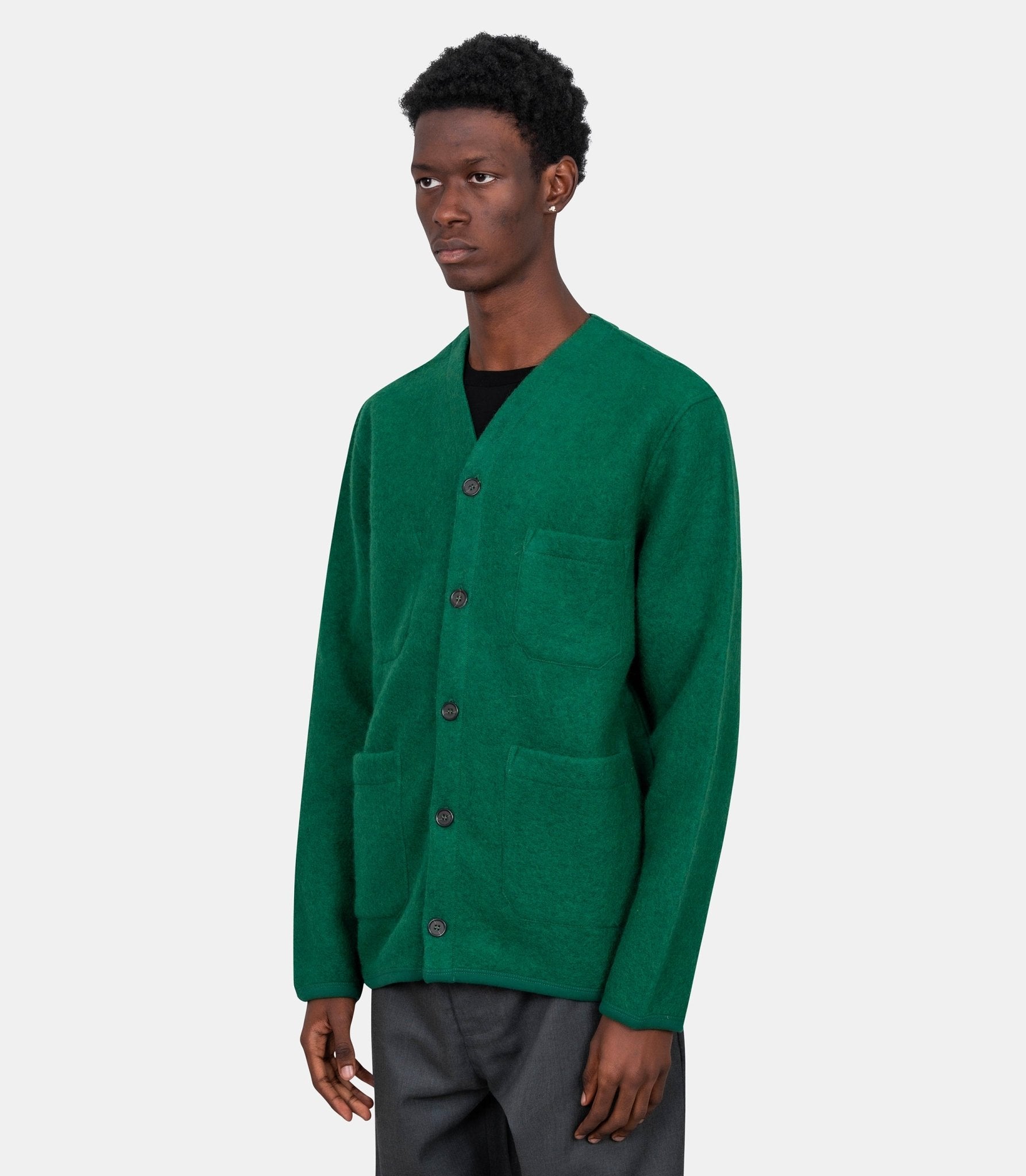 Cardigan polaire - 00016 - green - S - Universal works.