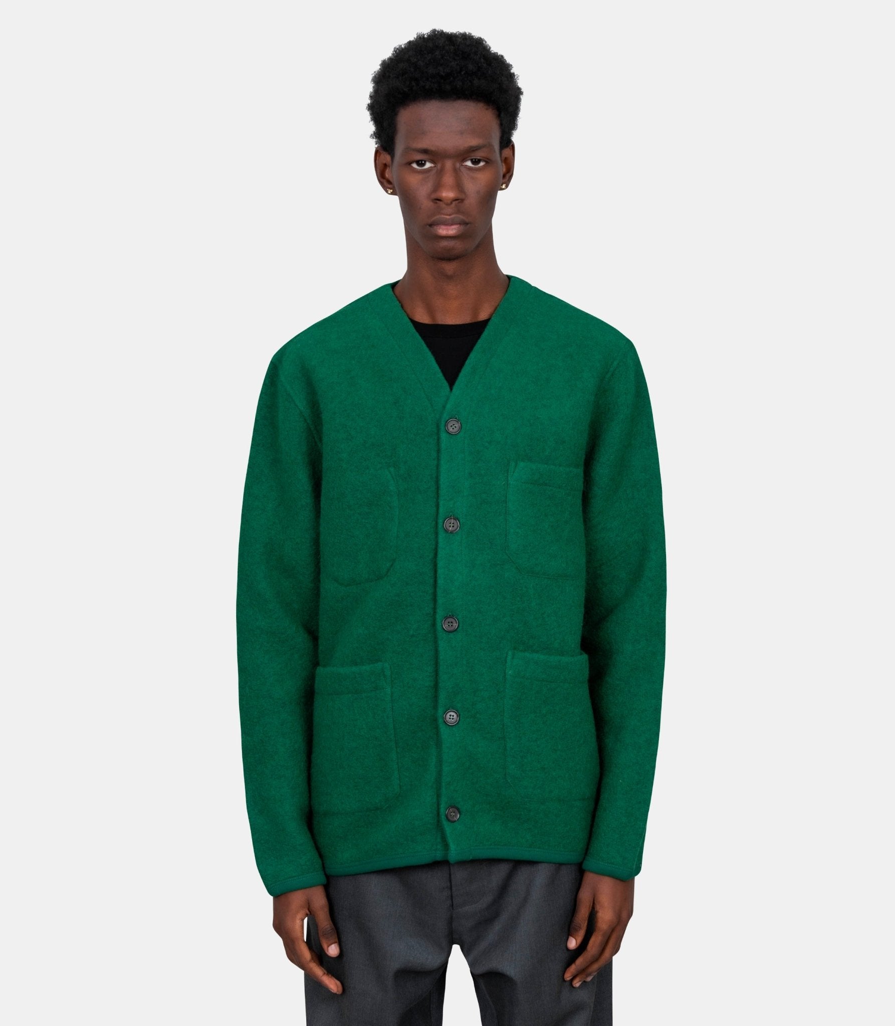 Cardigan polaire - 00016 - green - S - Universal works.