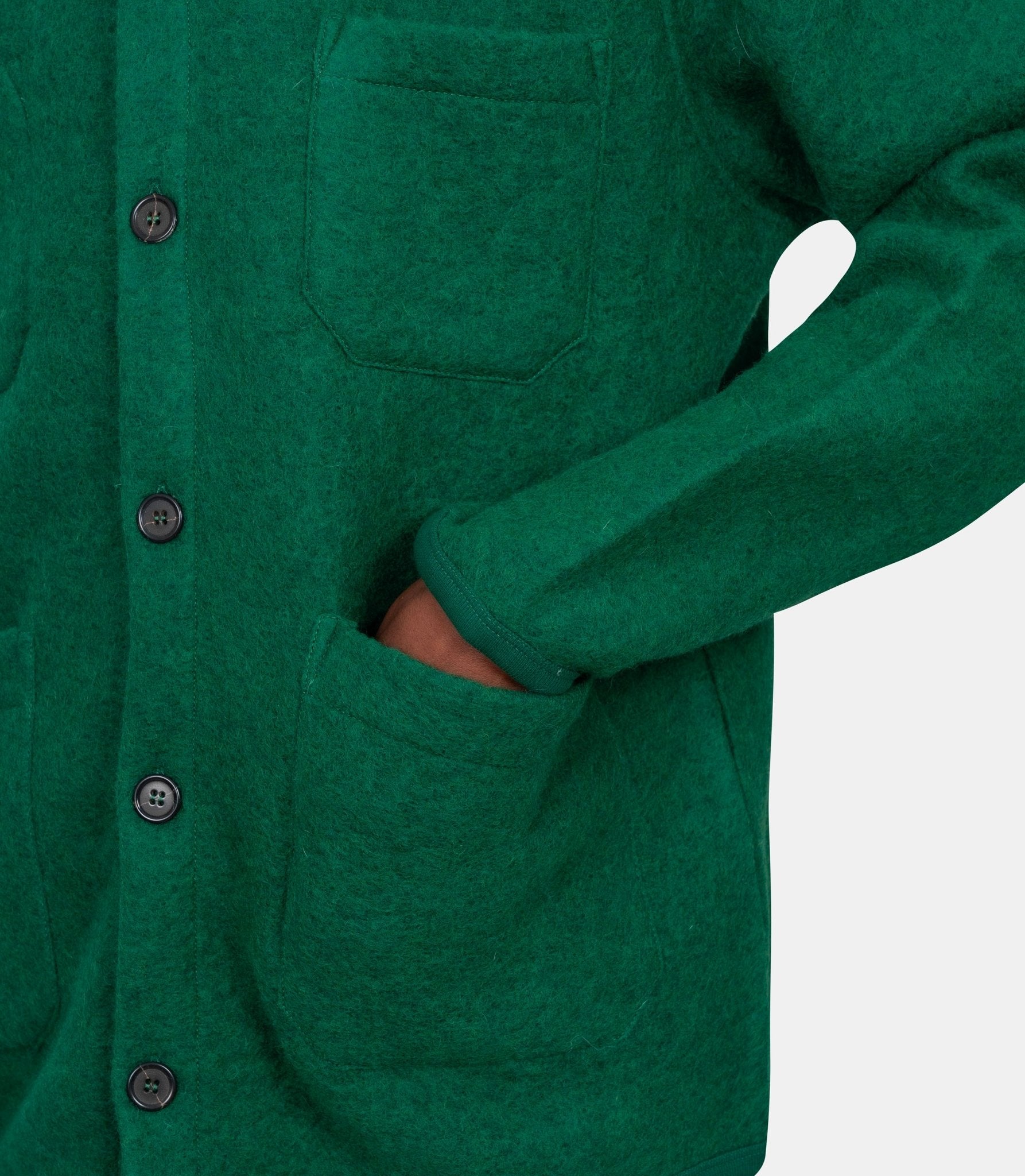 Cardigan polaire - 00016 - green - S - Universal works.