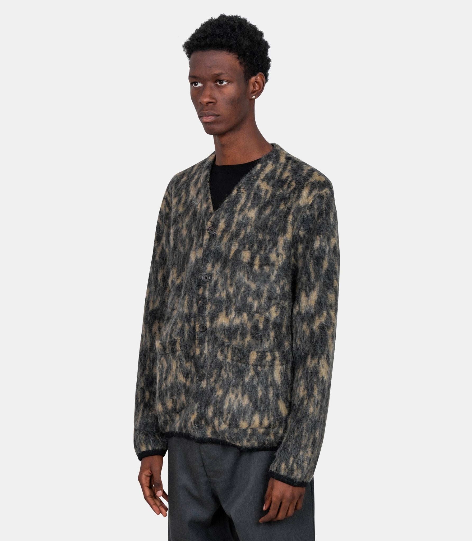 Cardigan polaire - 33728 - charcoal - S - Universal works.