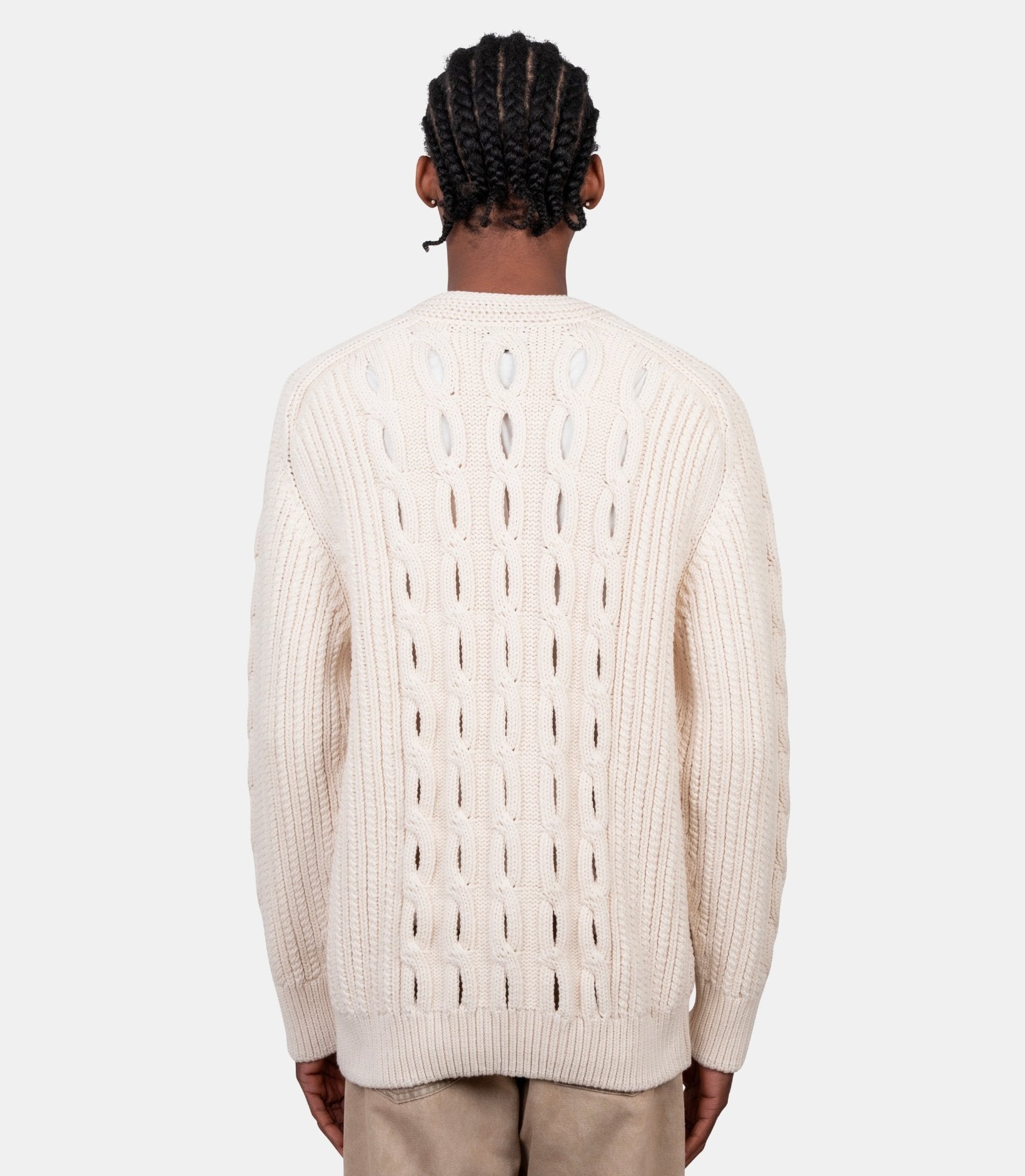 Cardigan torsades ajourées - AH2467-OP-70V-S - Lacoste