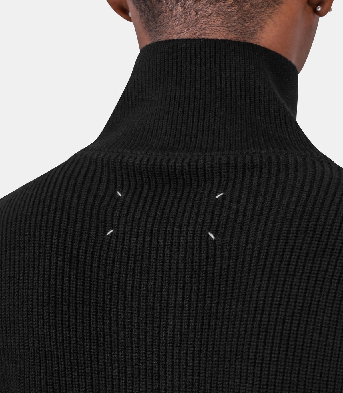 Cardigan zippé en maille-SI1HA0013-S17781-900F-M-Maison margiela