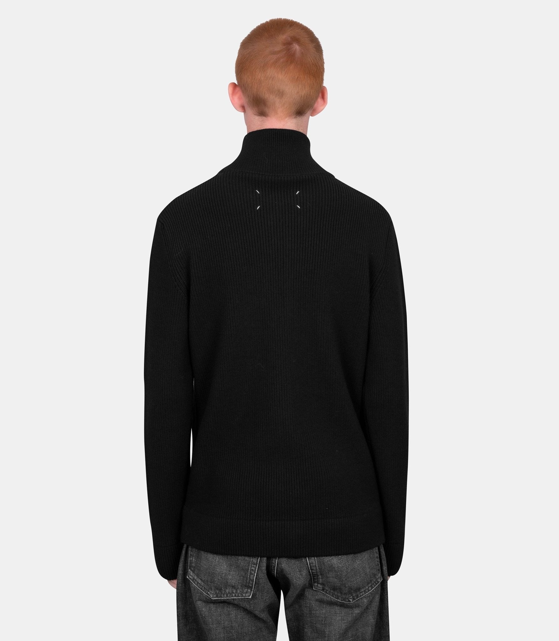 Cardigan zippé en maille - SI1HA0013-S17781-900F-S - Maison margiela