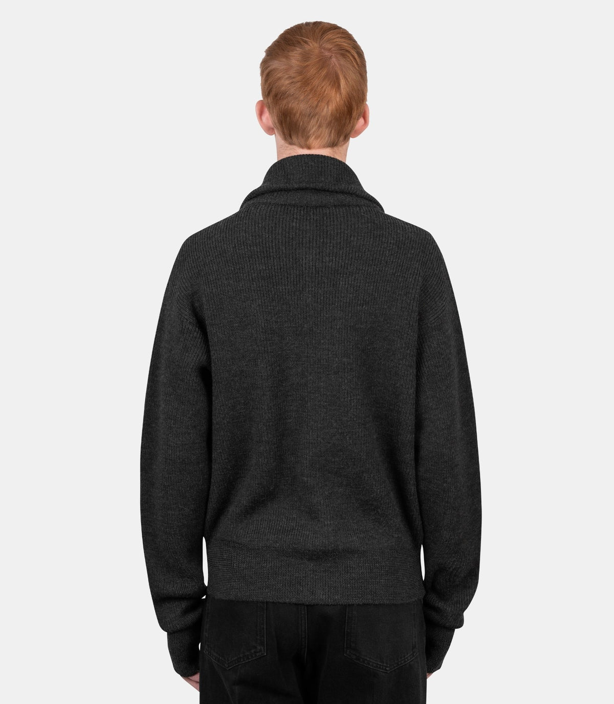 Cardigan zippé-PO0051-LK1068-BK300-M-Lemaire