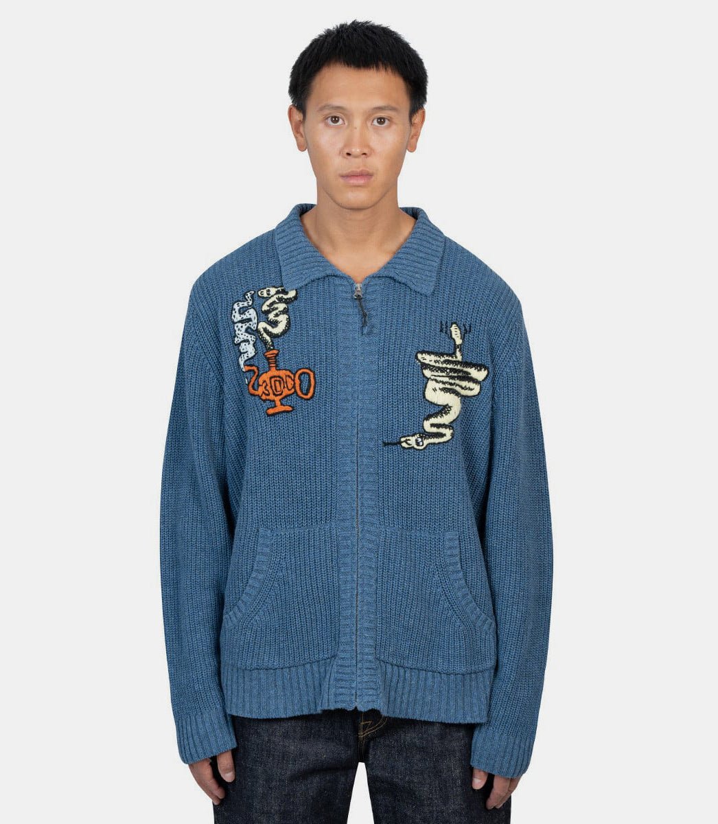 Cardigan zippé snake charmerO12004000 - BLUE - FW24 - MBrain dead