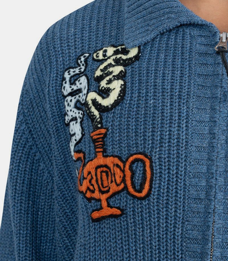 Cardigan zippé snake charmerO12004000 - BLUE - FW24 - MBrain dead