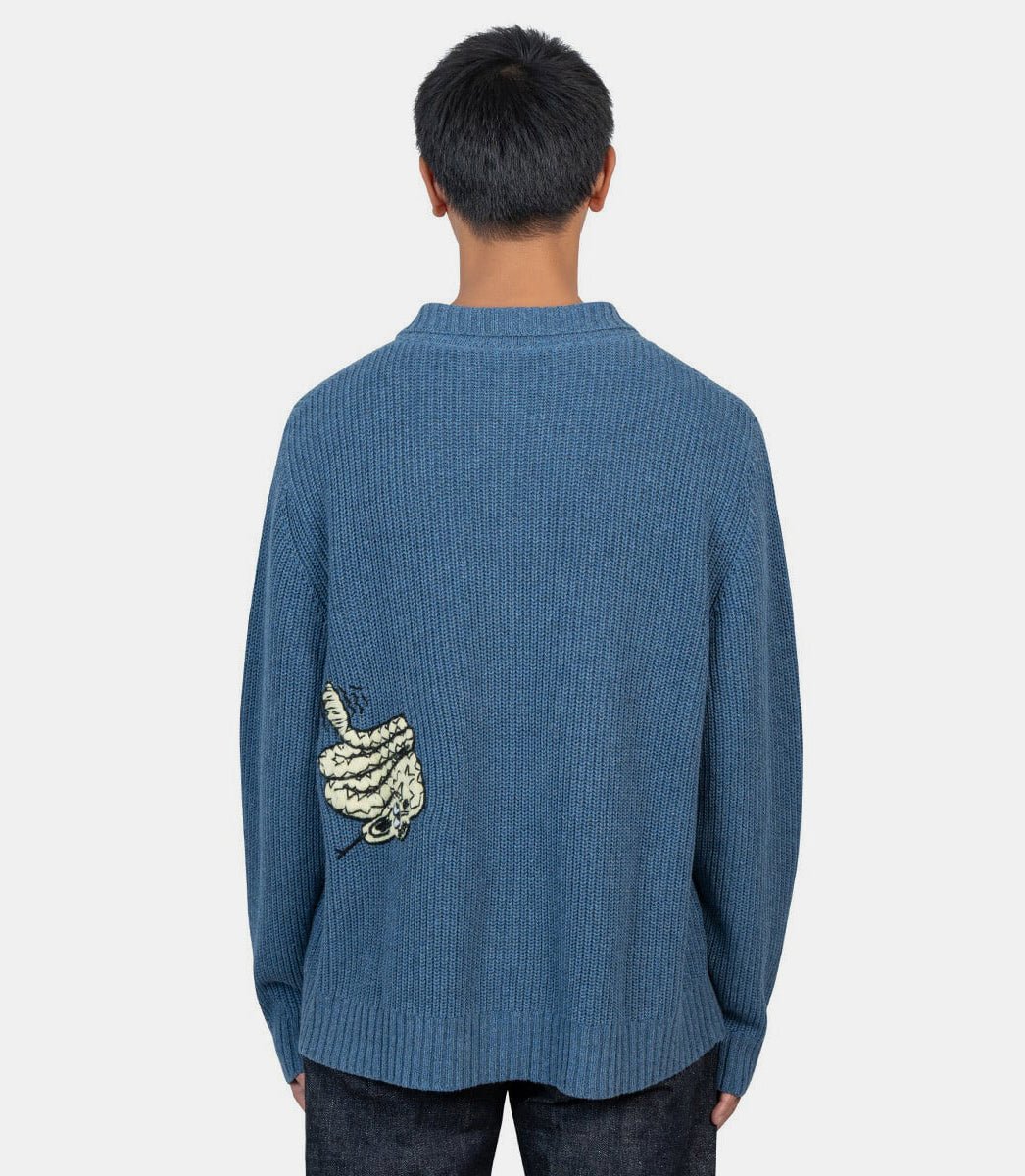 Cardigan zippé snake charmerO12004000 - BLUE - FW24 - MBrain dead