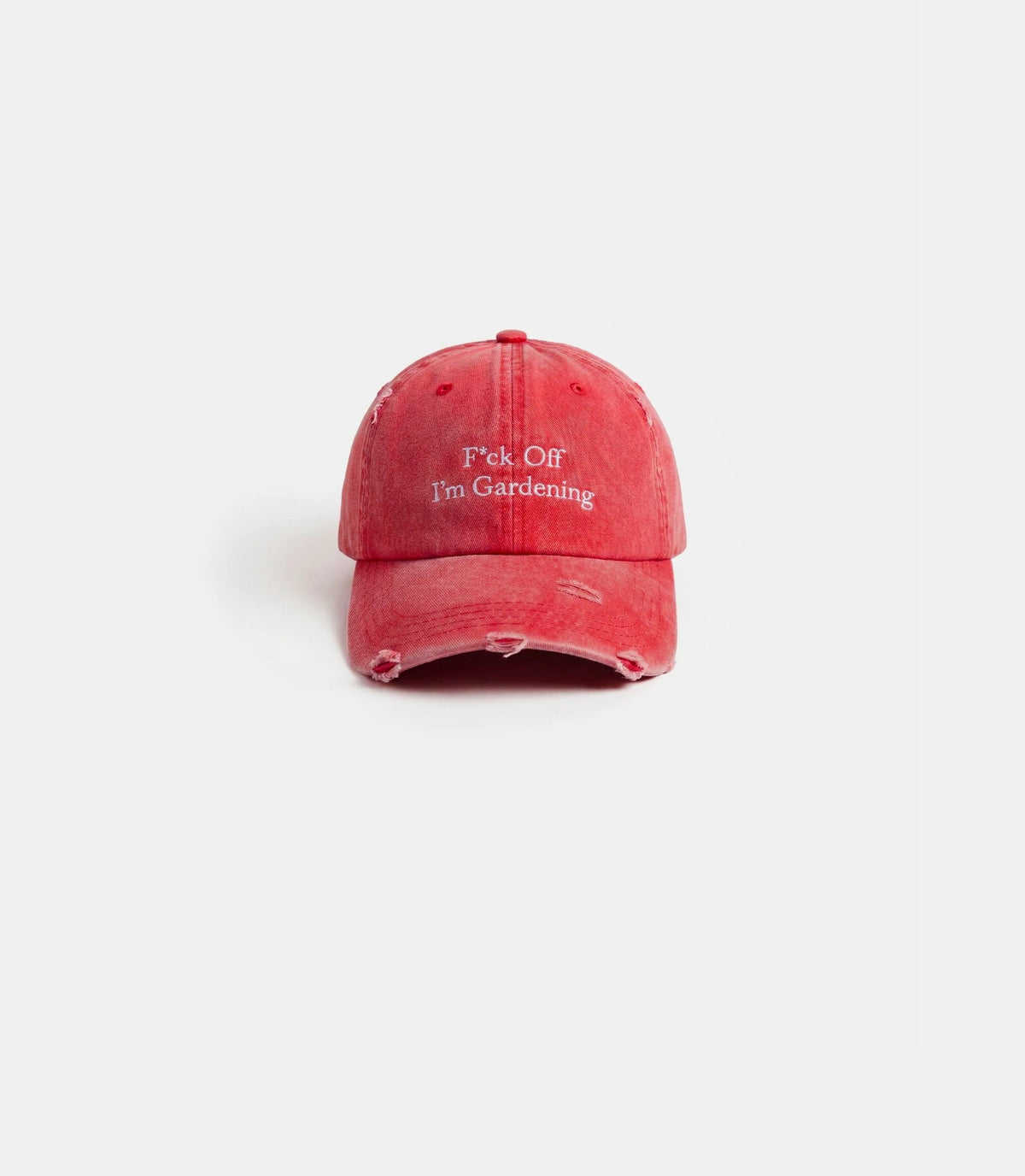 Casquette distressed f*ck off I'm gardening-2601-red-OS-Bram’s fruit