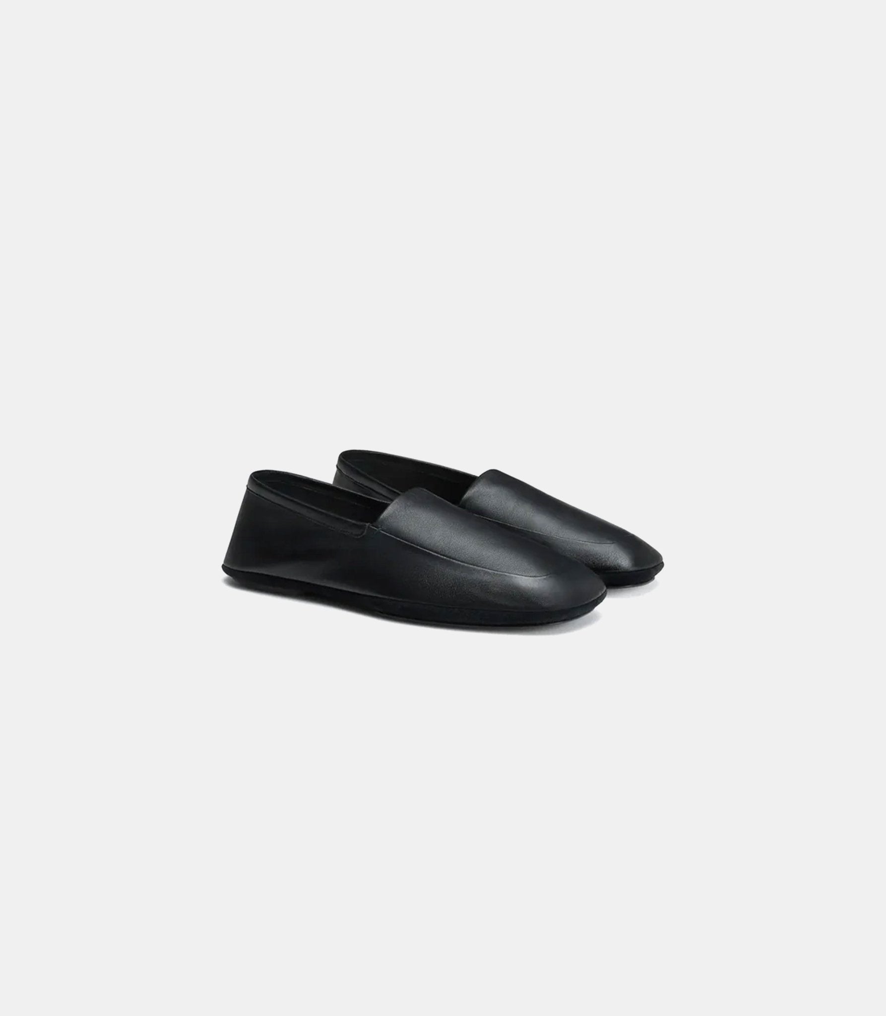 Chaussons en cuir nappa - FO0288 LL0023-BK999-40 - Lemaire