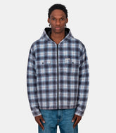 Chemise à capuche zippée plaid-1110381-0801-S-Stüssy