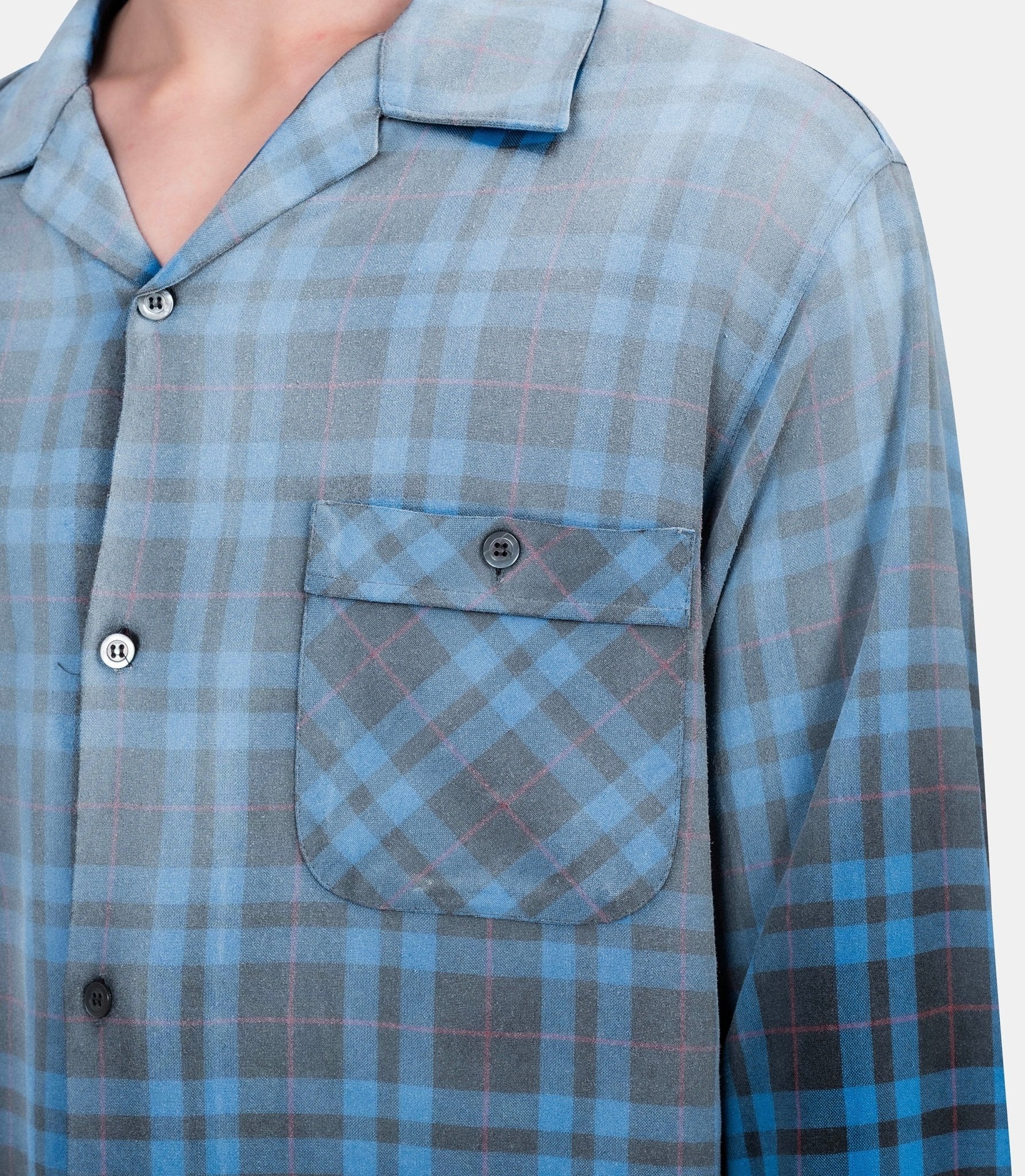 Chemise à carreaux à effet dégradé - S50DT0069-M35706-001F-48 - Maison margiela
