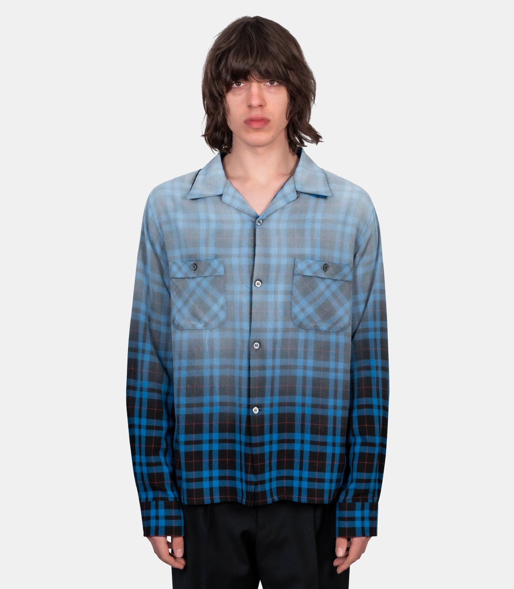 Chemise à carreaux à effet dégradé - S50DT0069-M35706-001F-48 - Maison margiela