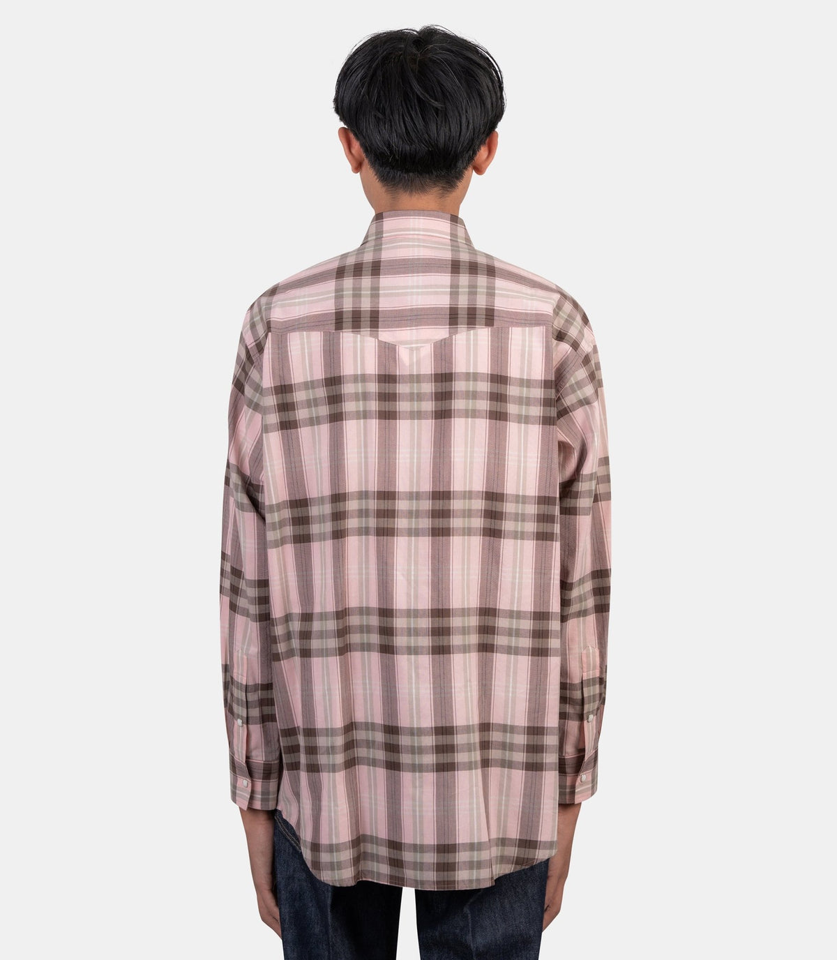 Chemise à carreaux-A26AS01KC-PINKCHECK-3-Auralee