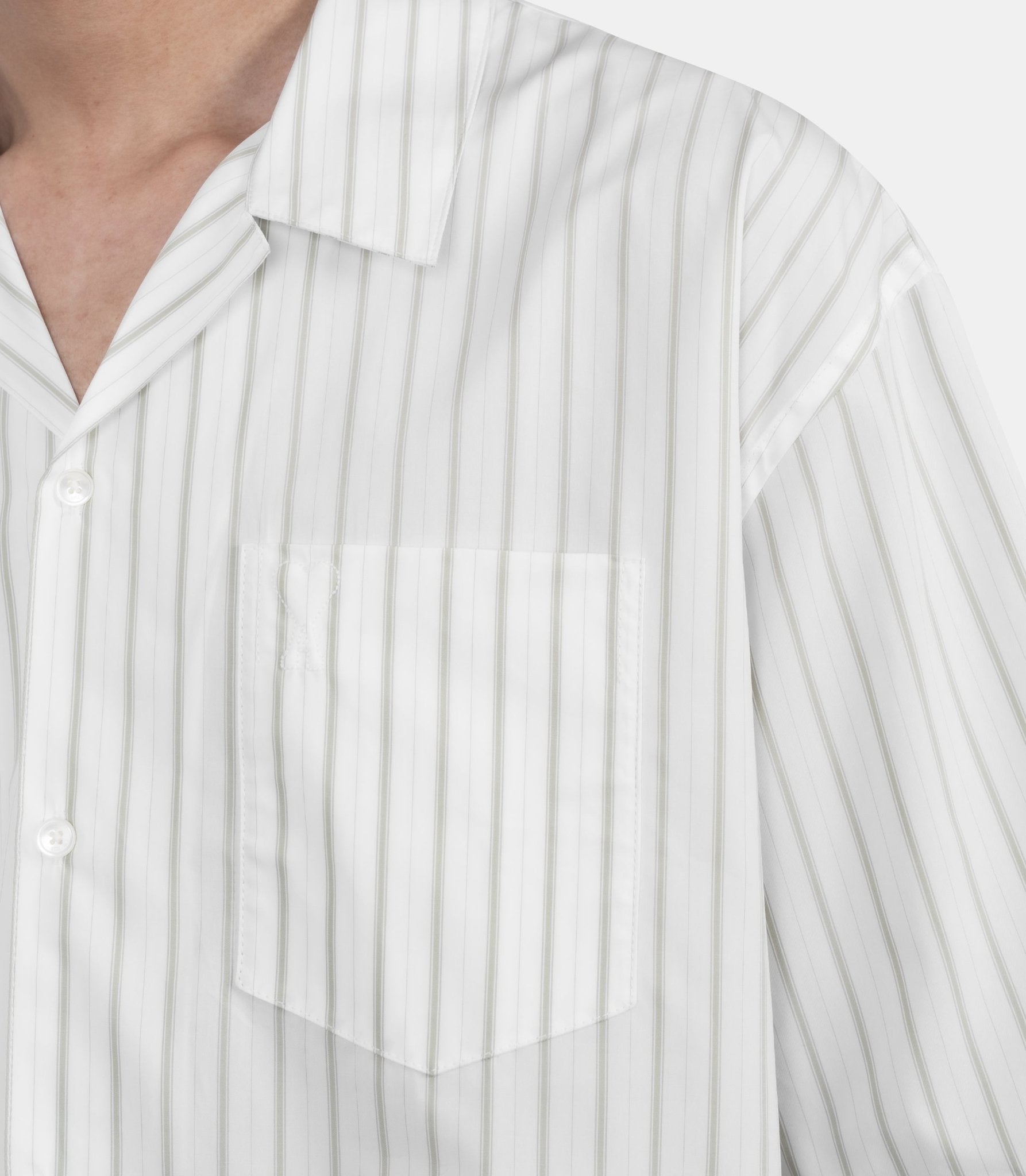Chemise boxy manches courtes ami de coeur - HSH833.CO0220.A075-38 - Ami paris
