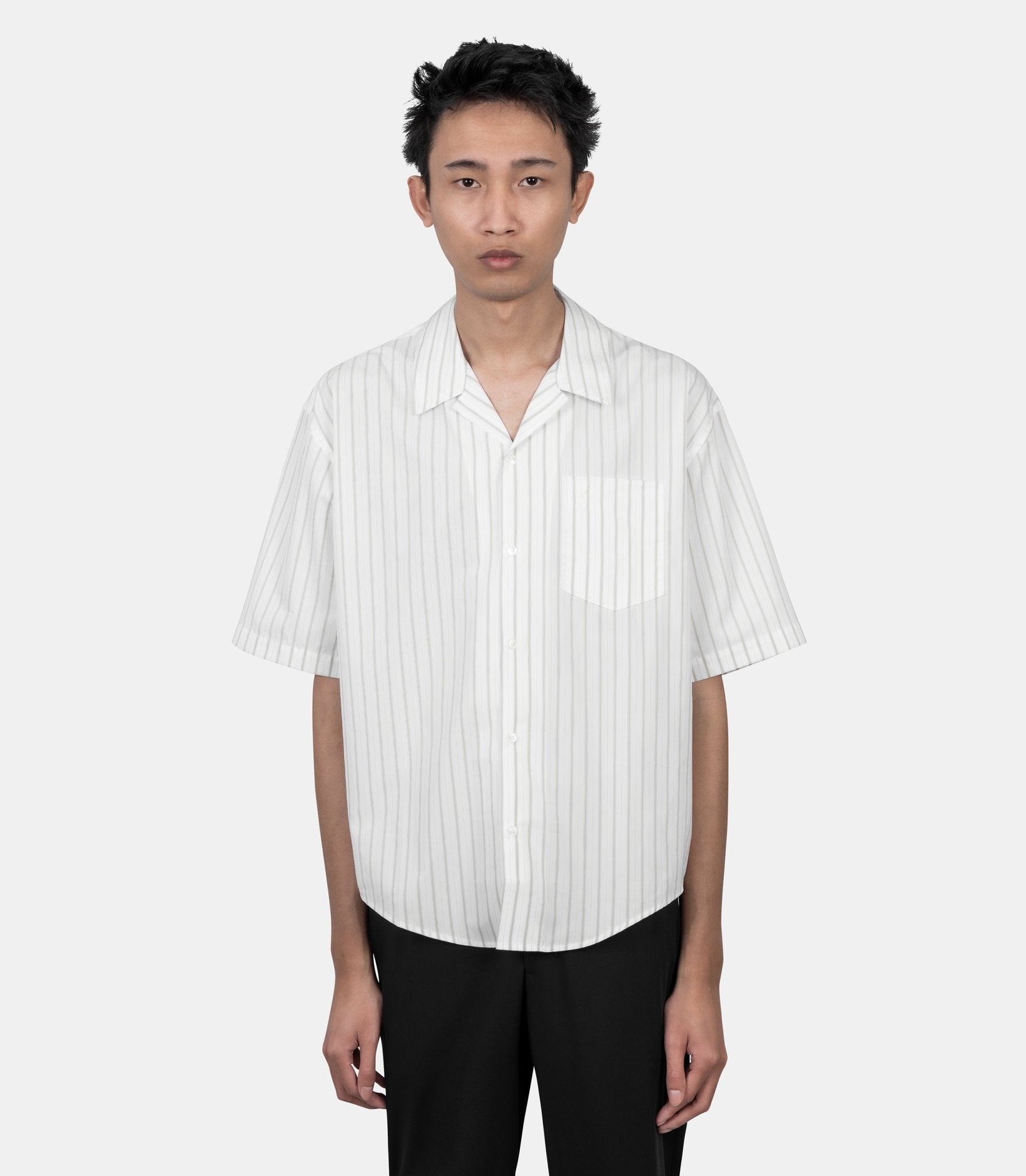 Chemise boxy manches courtes ami de coeur - HSH833.CO0220.A075-38 - Ami paris